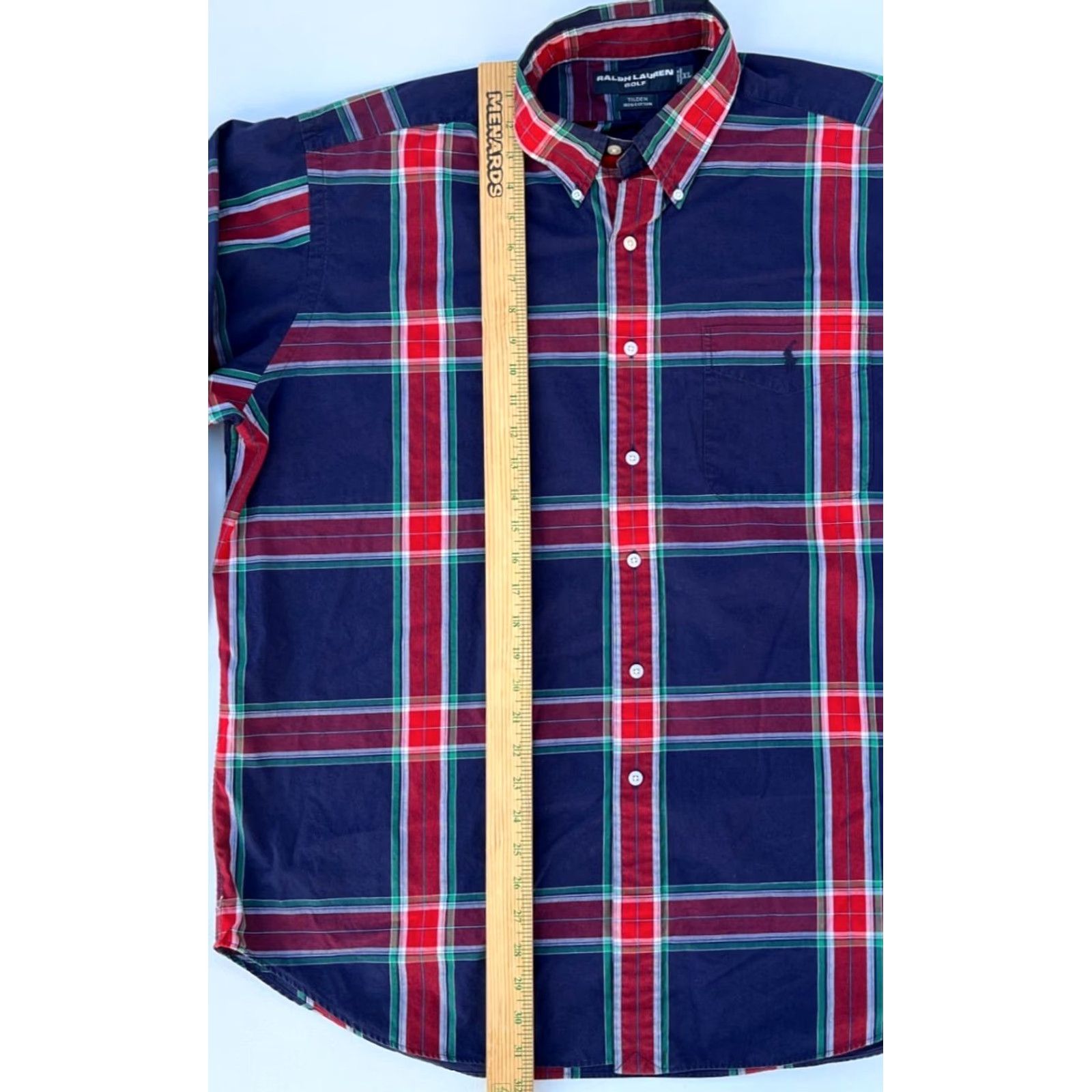 Ralph Lauren VINTAGE Ralph Lauren Golf Button-Down Shirt XL Men’s Plaid Long Sleeve Tilden Cotton Pocketed Shirt Size US XL / EU 56 / 4 - 7 Thumbnail