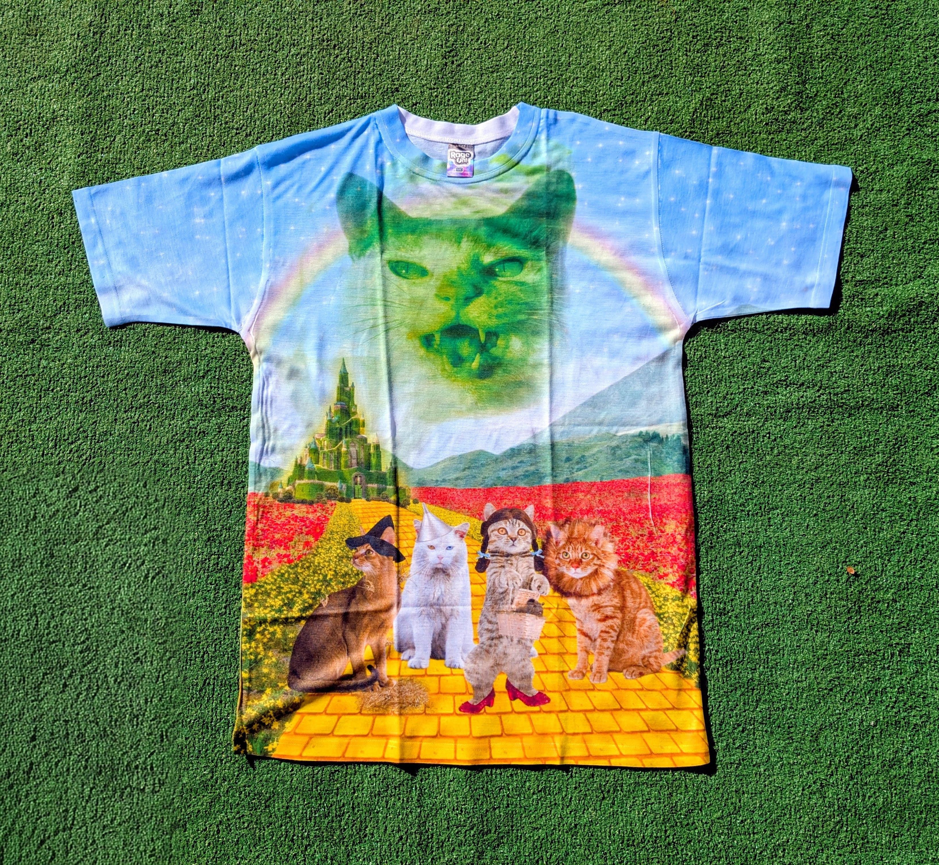 RageOn RageOn! Wizard of Paws/Oz Parody Cats 2-Sided Adult Shirt Size US M / EU 48-50 / 2 - 6 Thumbnail