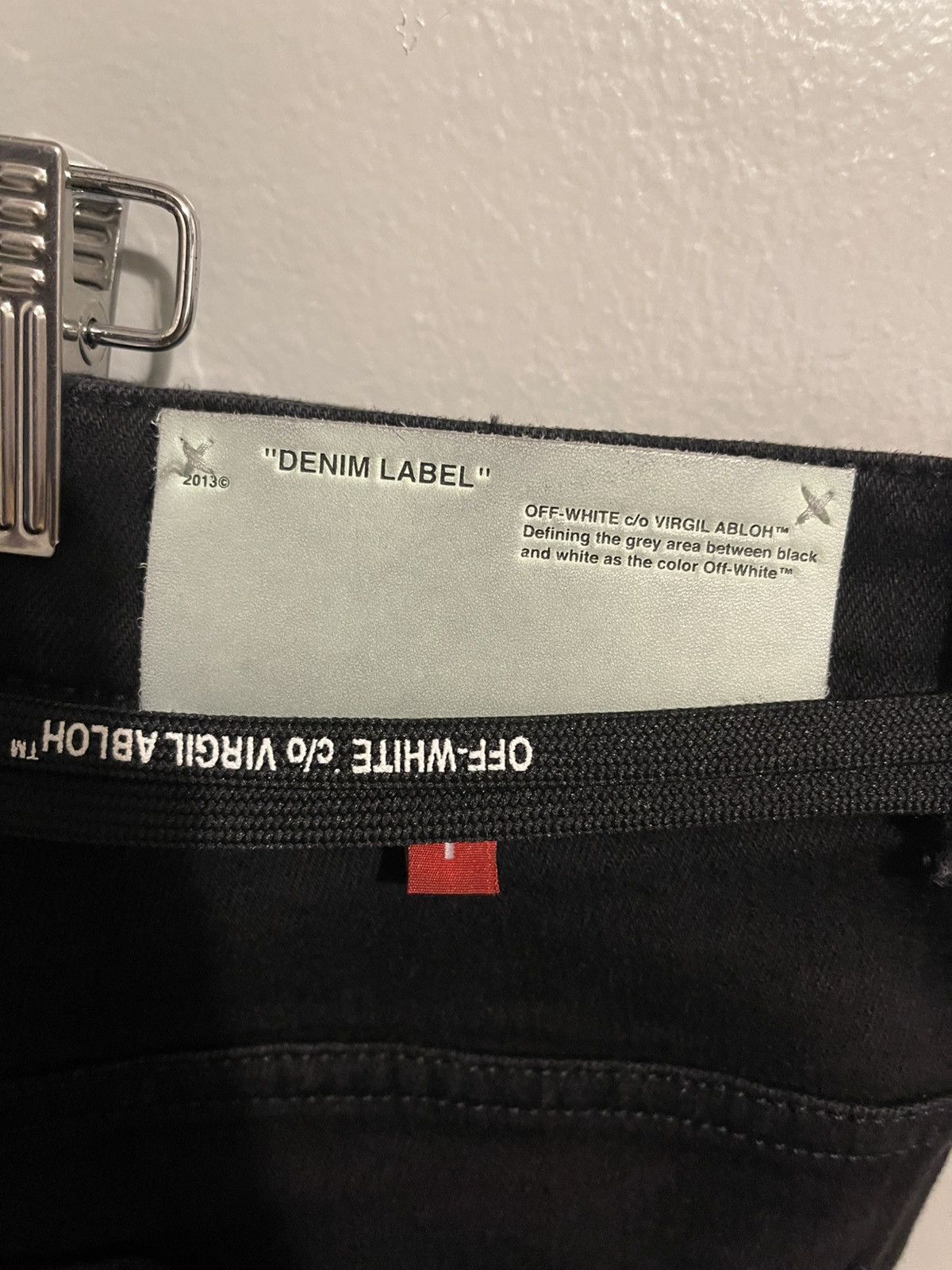 Off-White × Virgil Abloh OFF-WHITE C/O VIRGIL ABLOH RARE BLACK DENIM JEANS SIZE 38X30 Size US 38 / EU 54 - 6 Thumbnail