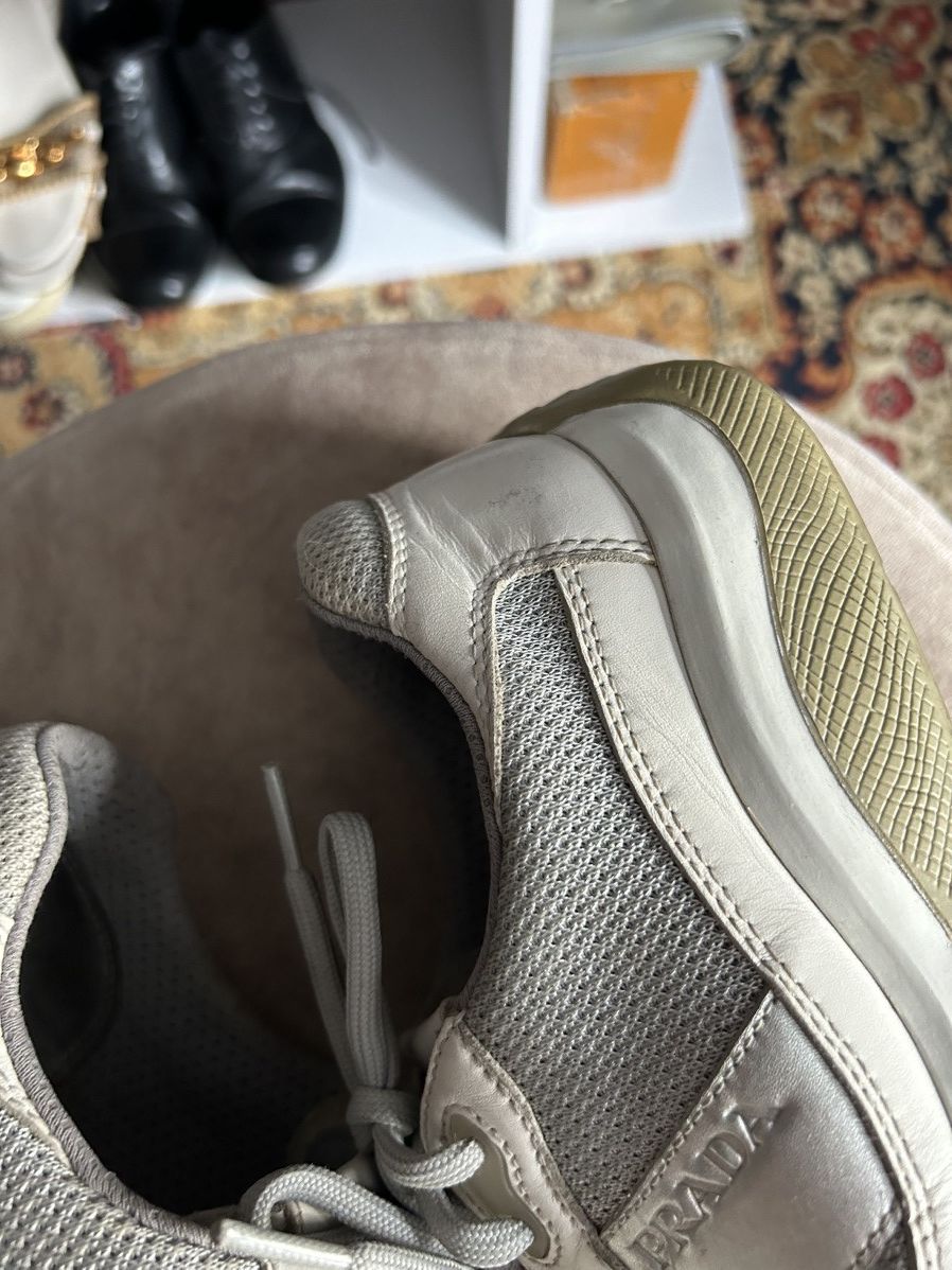 Prada × Vintage Prada Sport Leather And Mesh Low Top Sneakers Size US 9 / EU 42 - 9 Thumbnail