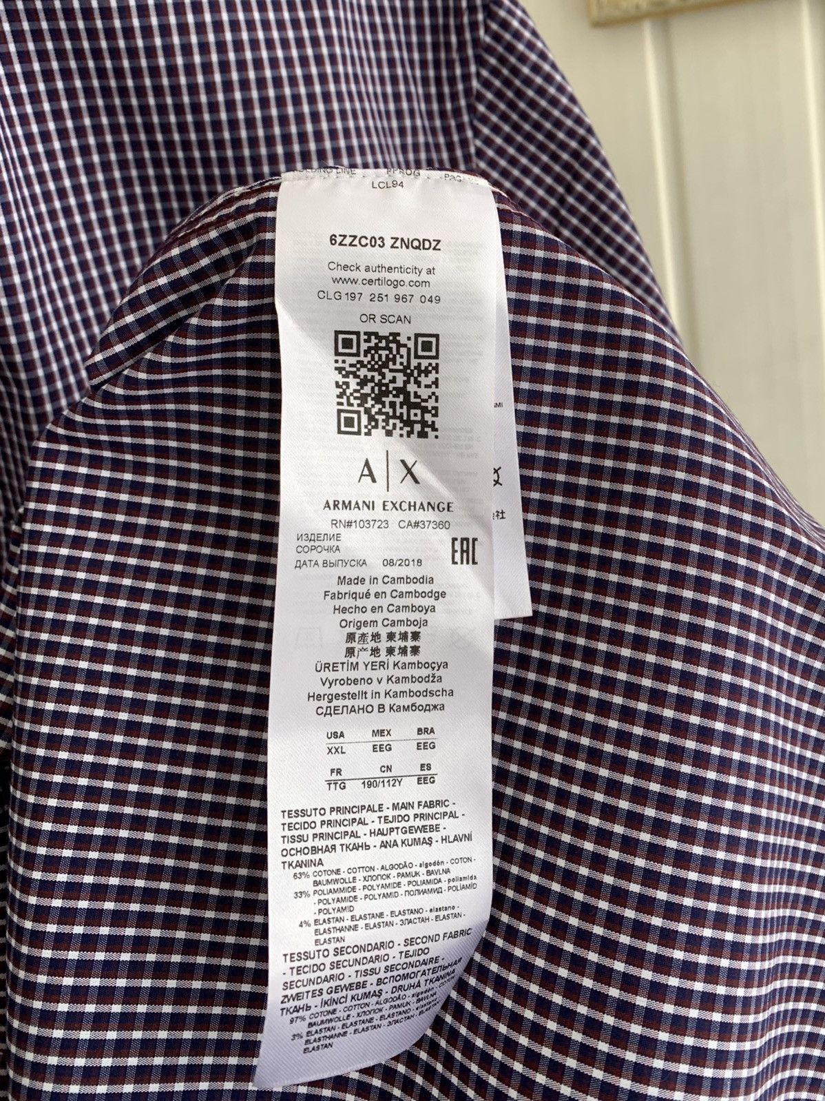 Giorgio Armani ARMANI EXCHANGE Long Sleeve Button Shirt Mens Size XXL Size US XXL / EU 58 / 5 - 11 Thumbnail