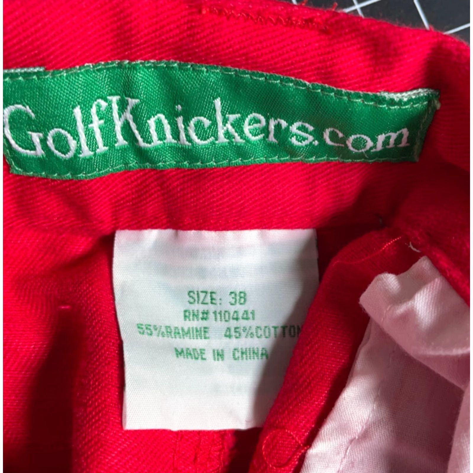 Vintage Golf Knickers Pants Mens 38 x 22 Pleated Red Green Lightweight Chino Tapered High Rise Casual Vintage No Size US 38 / EU 54 - 3 Thumbnail