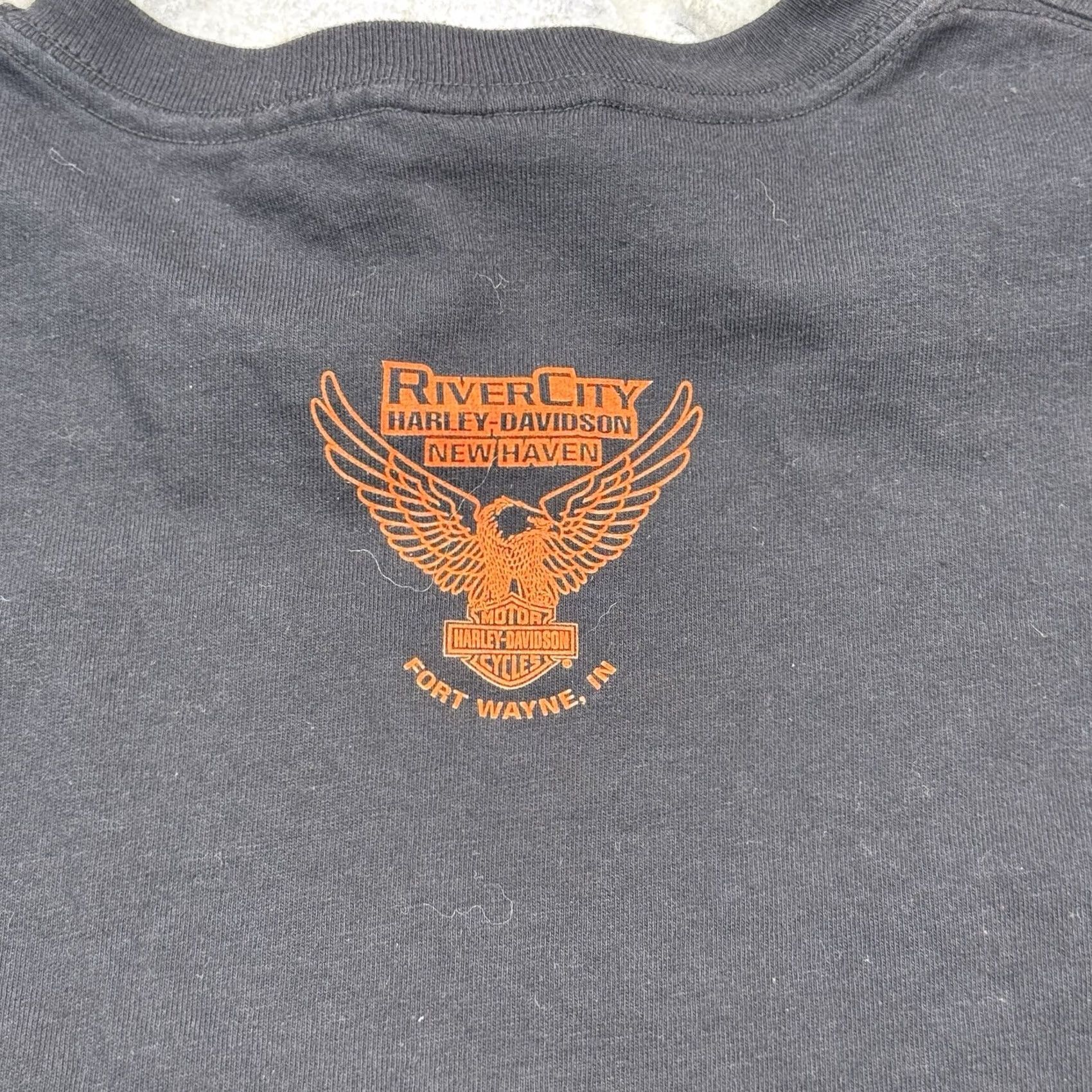 Harley Davidson VINTAGE Harley-Davidson Shirt Mens L Black Graphic Print Short Sleeve Crew Neck Logo Motorcycle Biker Flames All Seasons Size US L / EU 52-54 / 3 - 6 Thumbnail