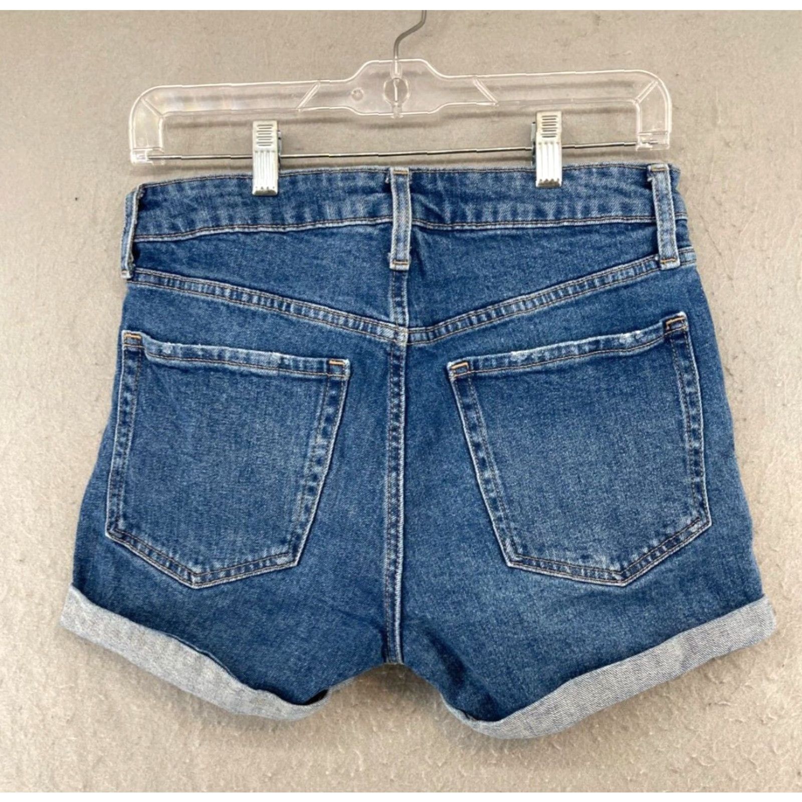 Old Navy Old Navy Women's Denim Shorts 6 Mid Rise Cuffed Distressed Blue 5-Pocket Casual Beach Walking Size 28" / US 6 / IT 42 - 7 Thumbnail