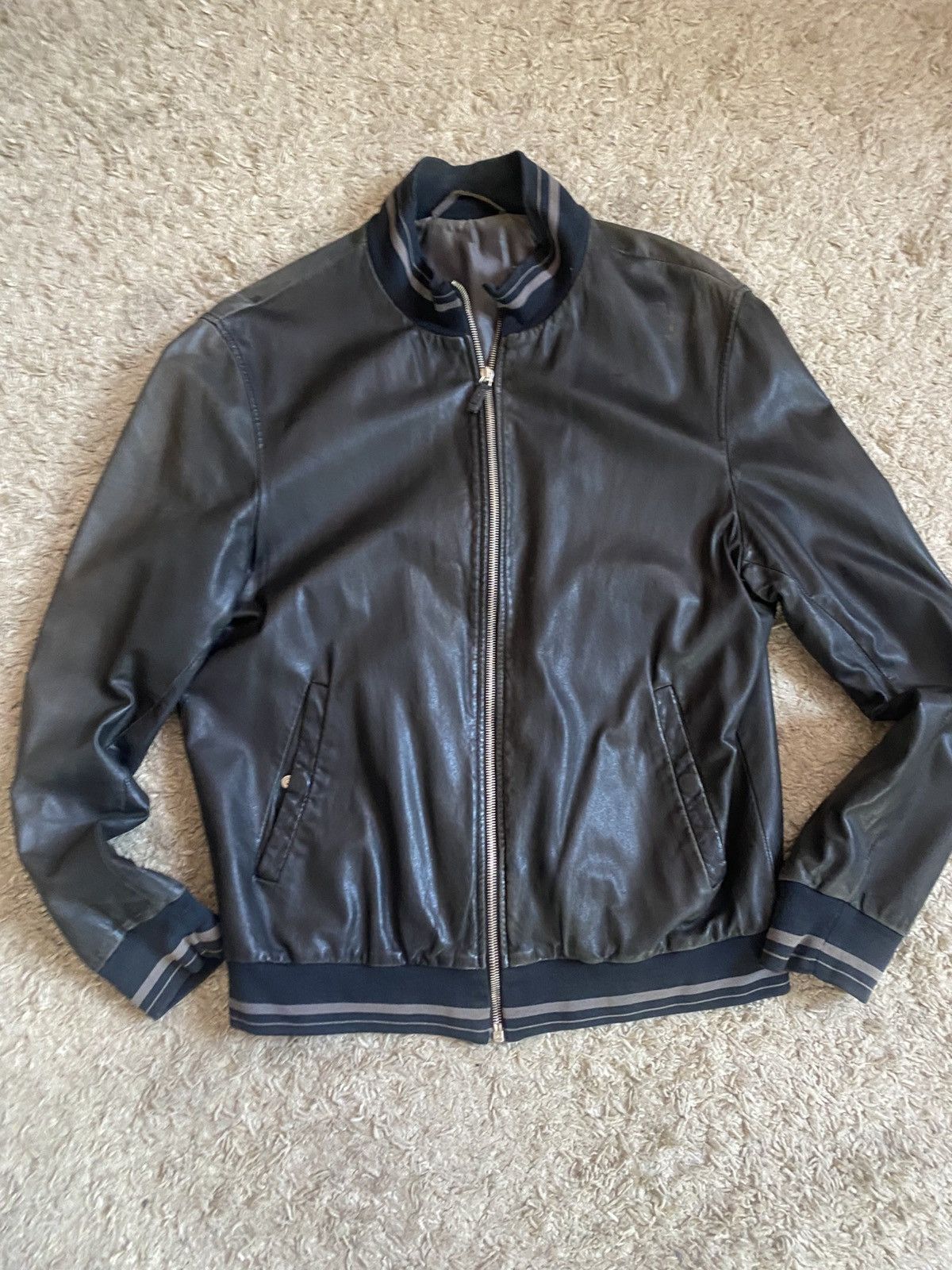 NBDN Nobrandedon Men’s Genuine Leather Bomber Jacket – Premium Quality Size US M / EU 48-50 / 2 - 2 Thumbnail
