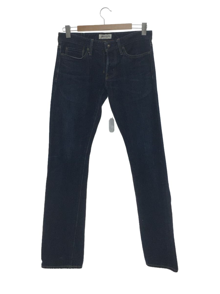 Image of Vanquish Denim Bottom Long Length Plain Button Ply Cotton Indigo, Men's (Size 31)