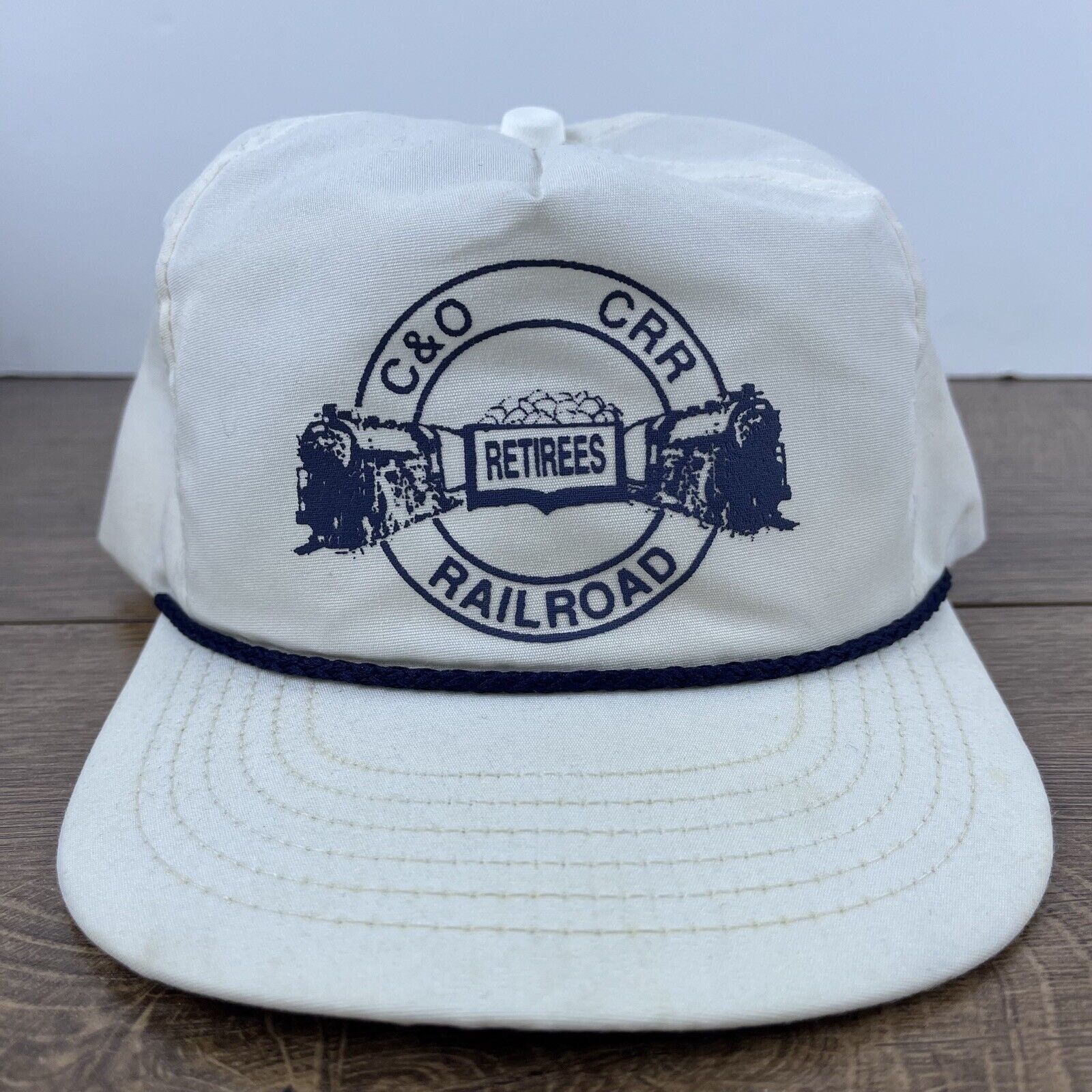 Other C&O CRR Railroad Hat Snapback Hat White Hat Adjustable White Size ONE SIZE - 2 Thumbnail