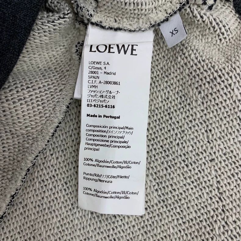 Loewe LOEWE Black logo leather cotton hooded pull cord long slee Size XS / US 0-2 / IT 36-38 - 7 Thumbnail