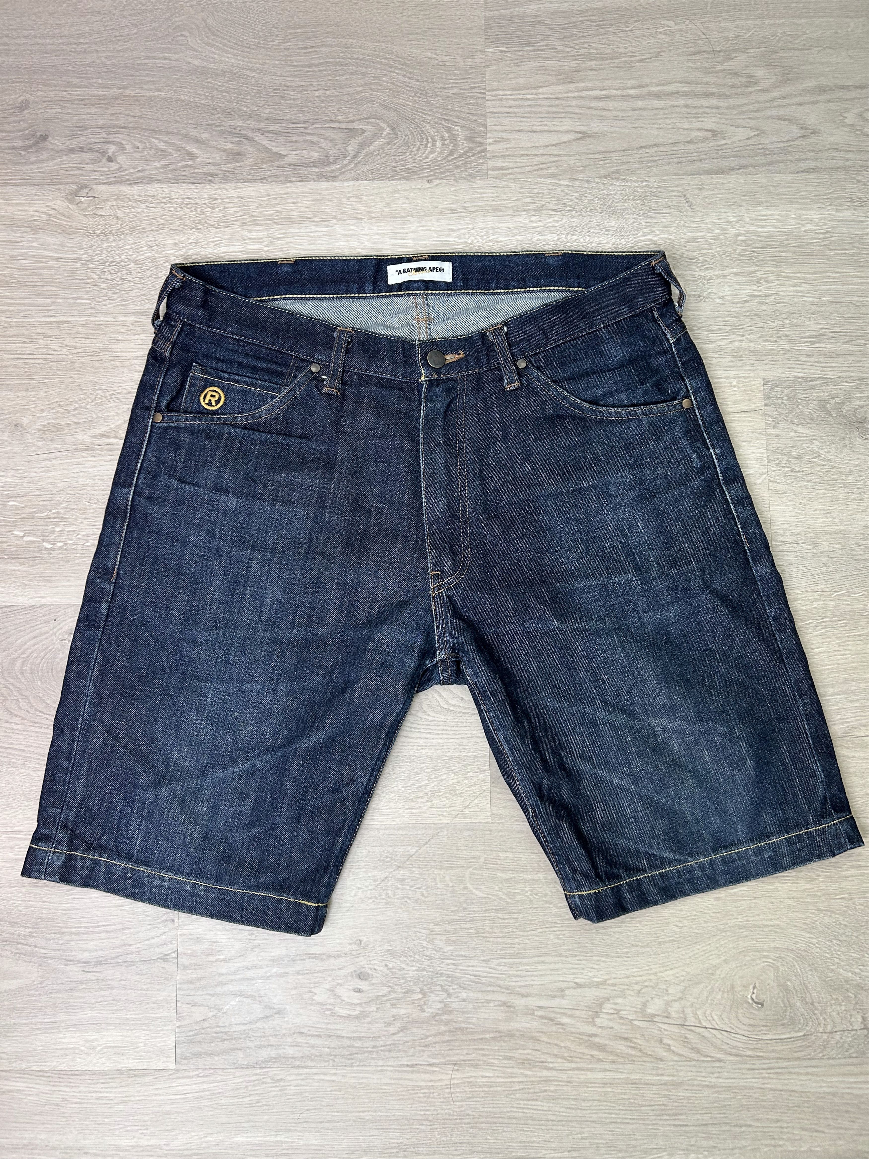 Bape BAPE Fire STA Denim Shorts [Size L] Size US 35 - 2 Thumbnail