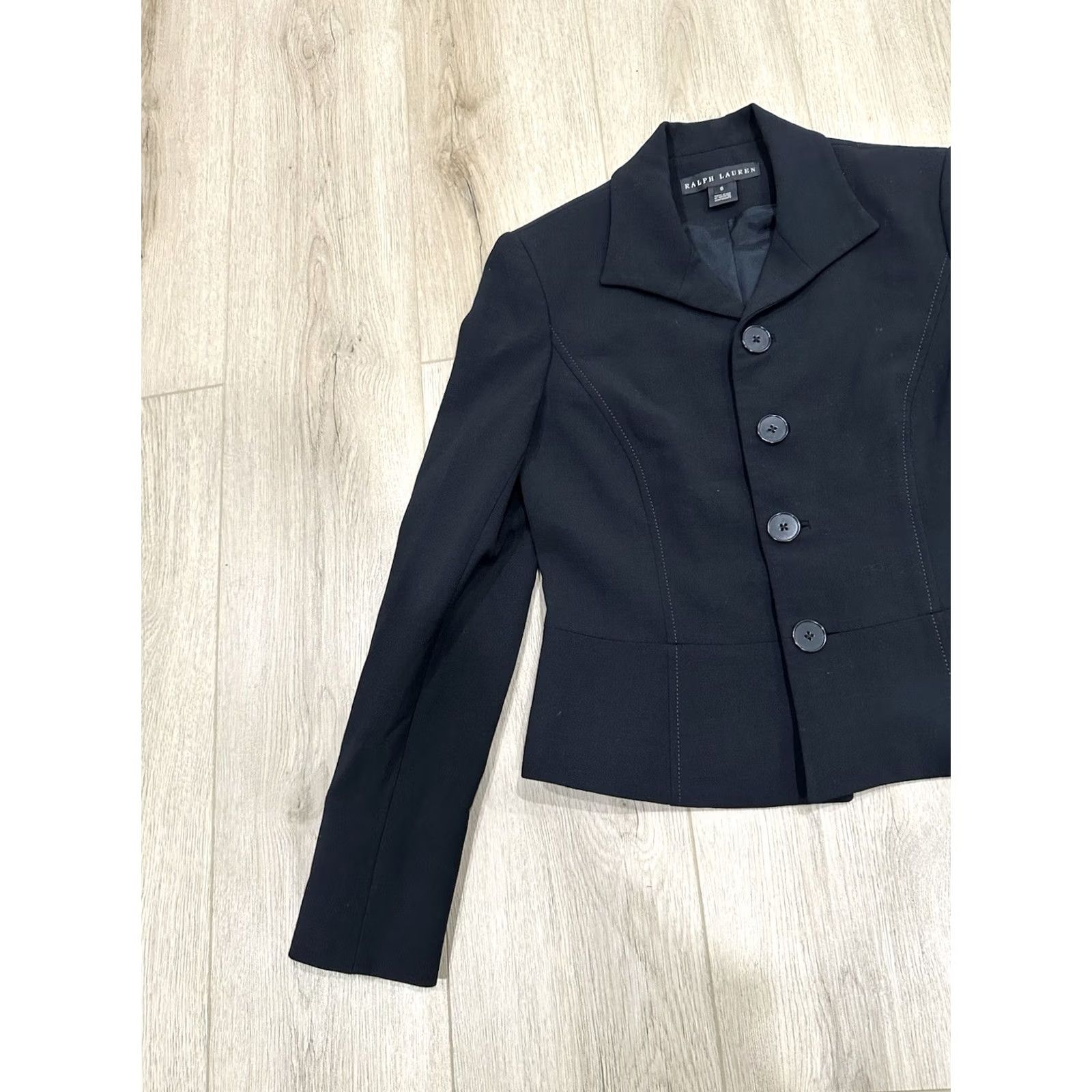 Ralph Lauren VINTAGE Ralph Lauren Black Label Wool Blend Stretch Blazer Jacket Women Sz 8 Black USA Wool Blend Blazer Men's? Size M / US 6-8 / IT 42-44 - 4 Thumbnail