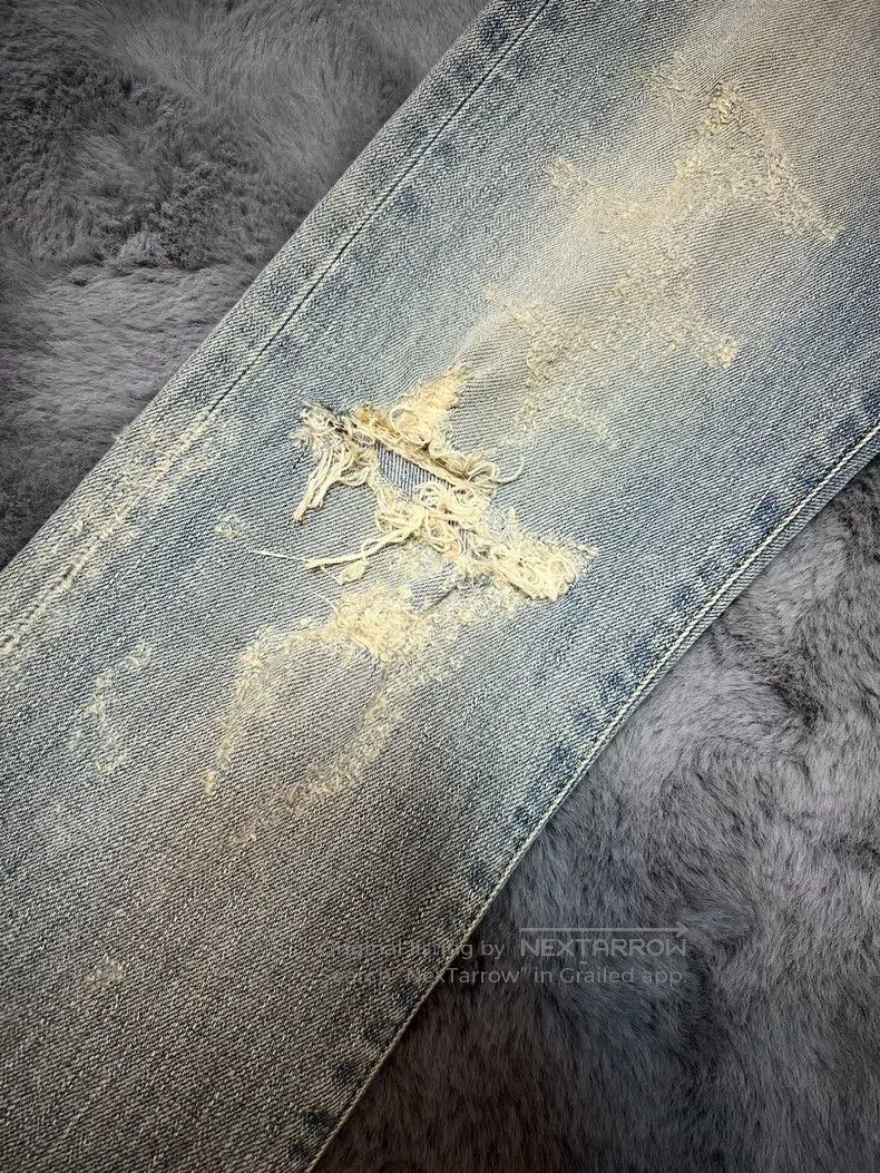 Saint Laurent Paris Saint Laurent Paris Double Knee Destroyed Jeans Size US 30 / EU 46 - 6 Thumbnail