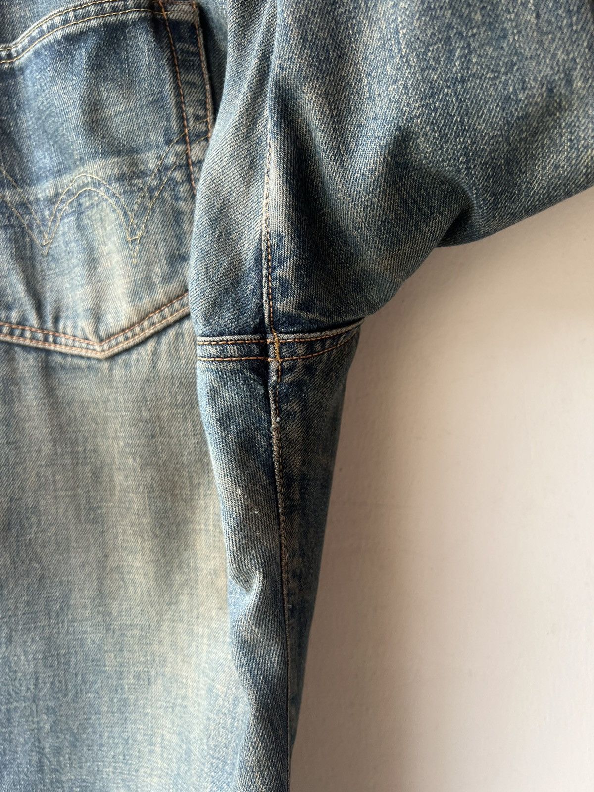 Edwin Vintage Y2K 2000s Edwin Aging Dirty Mud Denim Selvedge Jeans Size US 29 - 22 Thumbnail