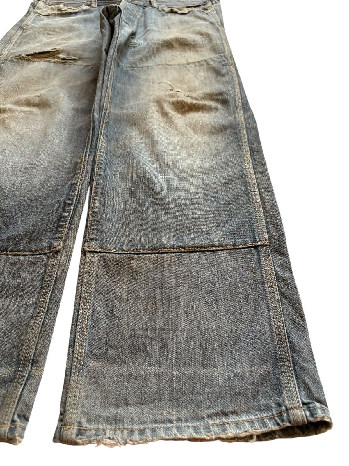 Japanese Brand Vintage Japanese Brand Mud Wash Distressed Loose Baggy Jeans Size US 36 / EU 52 - 7 Thumbnail