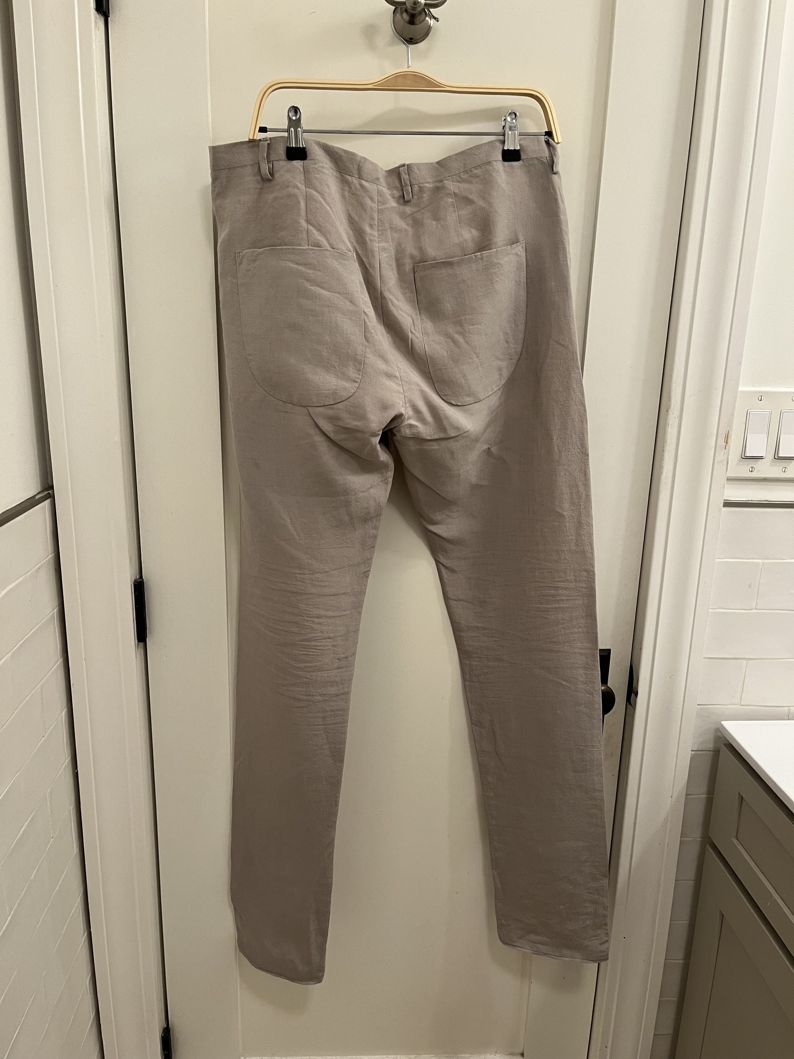 Label Under Construction Label Under Construction one cut pants gray linen $900 Size US 32 / EU 48 - 7 Thumbnail