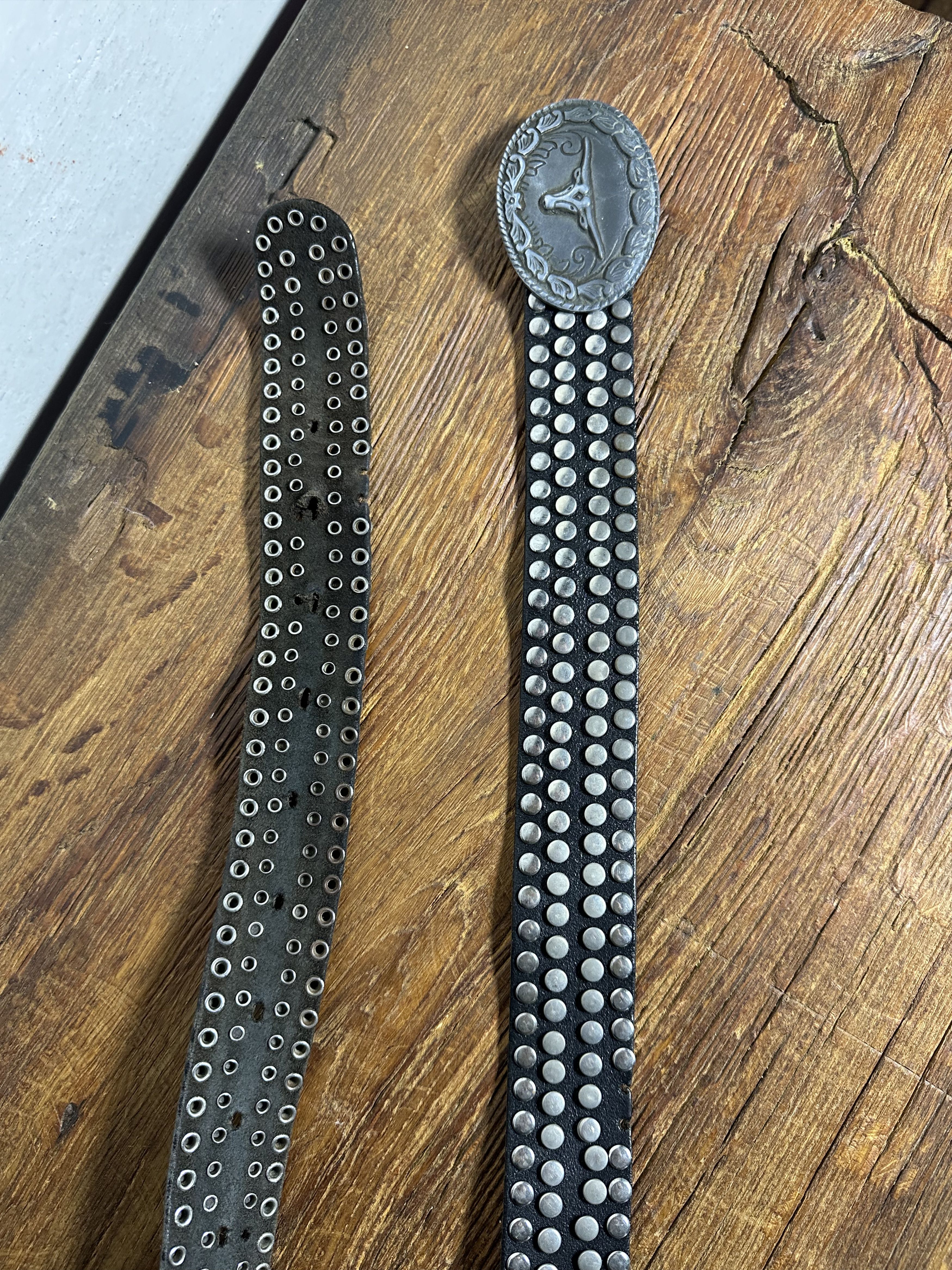 Cowboy Equipment Cowboy Belt With Silvertone Bull Buckle Size ONE SIZE - 4 Thumbnail