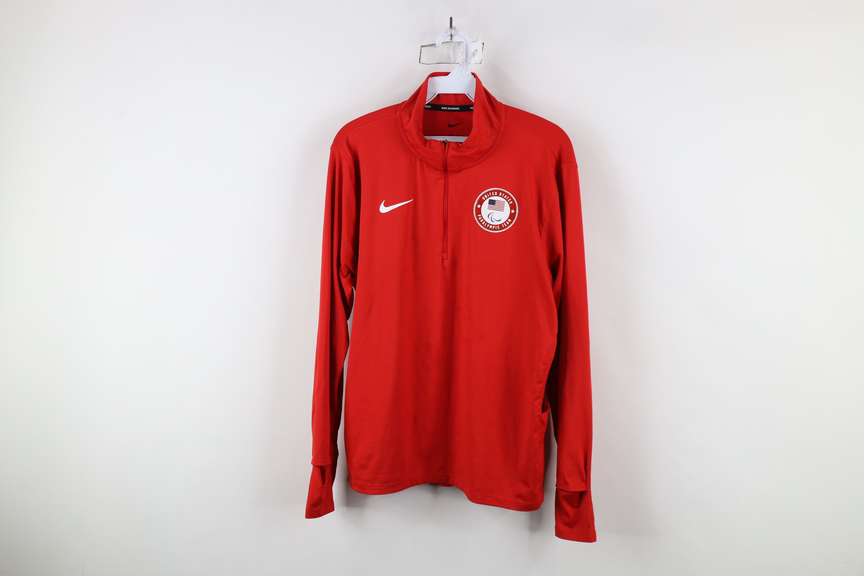 Nike × Vintage Nike Running Paralympic Team Half Zip Pullover Jacket Top Size US L / EU 52-54 / 3 - 1 Thumbnail