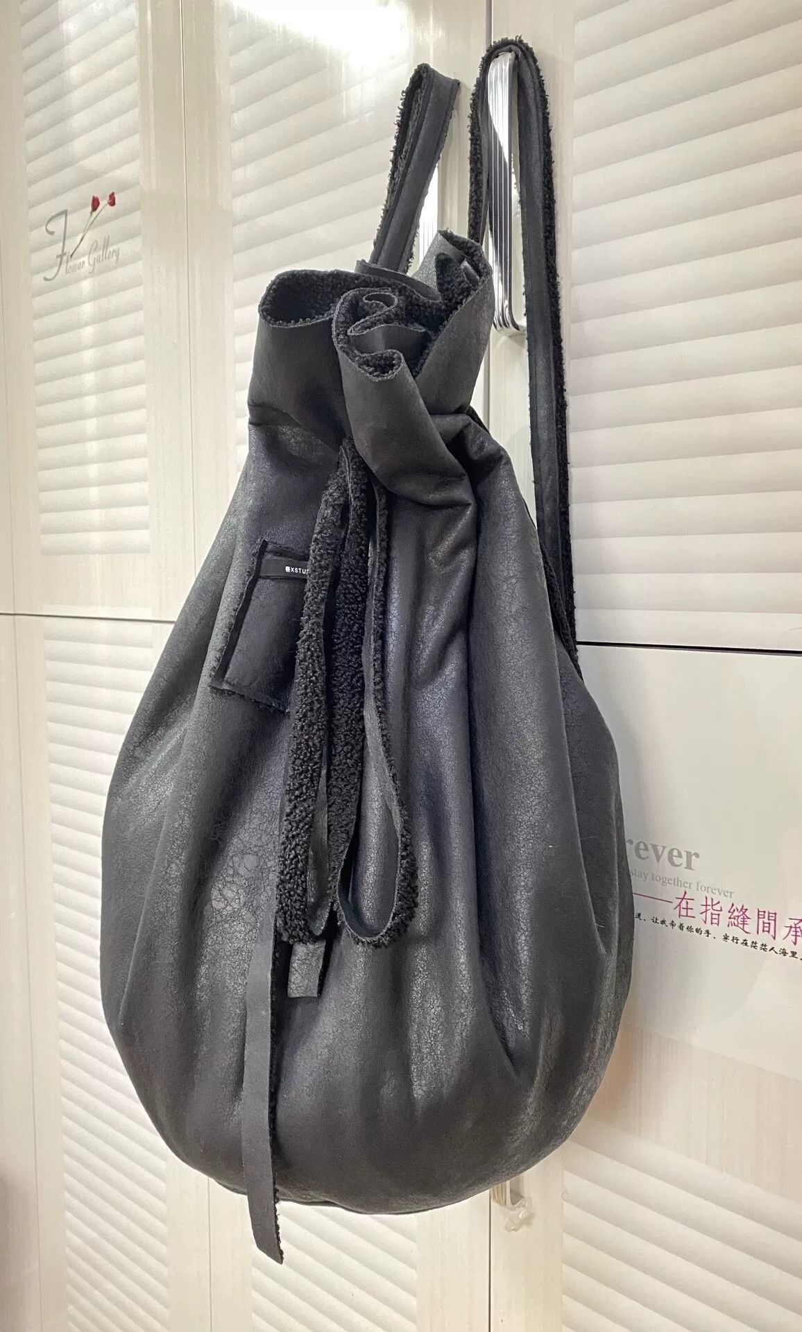 Other Dark Monk Distressed Sheepskin Sack Bag Size ONE SIZE - 4 Thumbnail