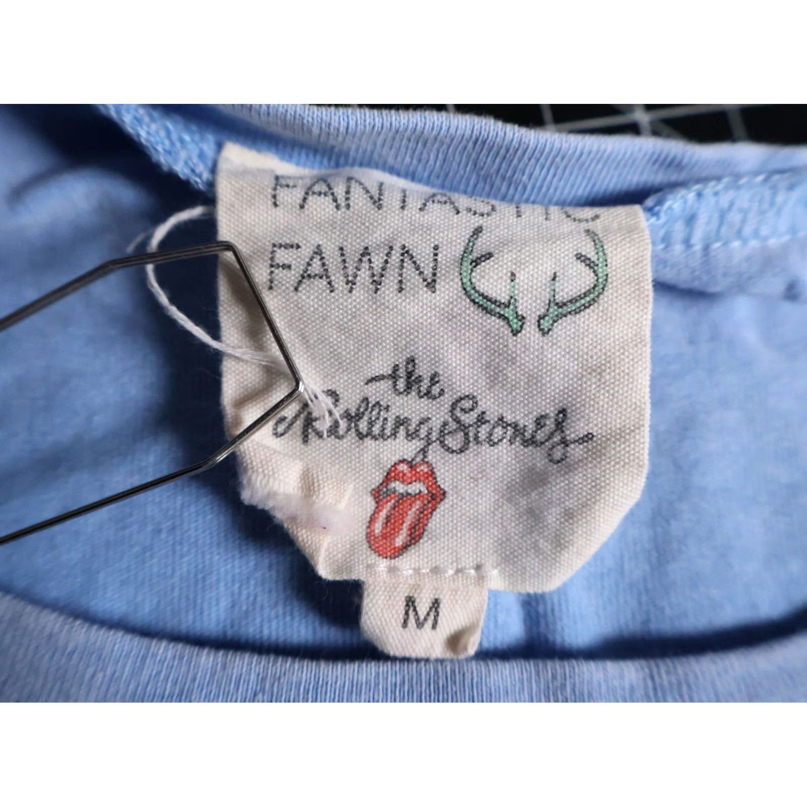 Vintage Fantastic Fawn Rolling Stones T-Shirt Adult Medium Blue Oversized Fit Women Size M / US 6-8 / IT 42-44 - 3 Thumbnail