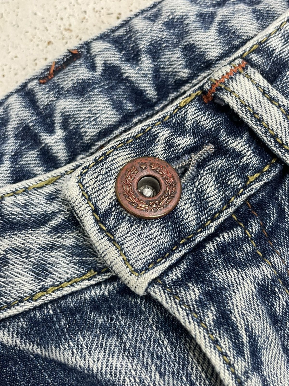Acid Wash Rusty Skinny Japan Denim
