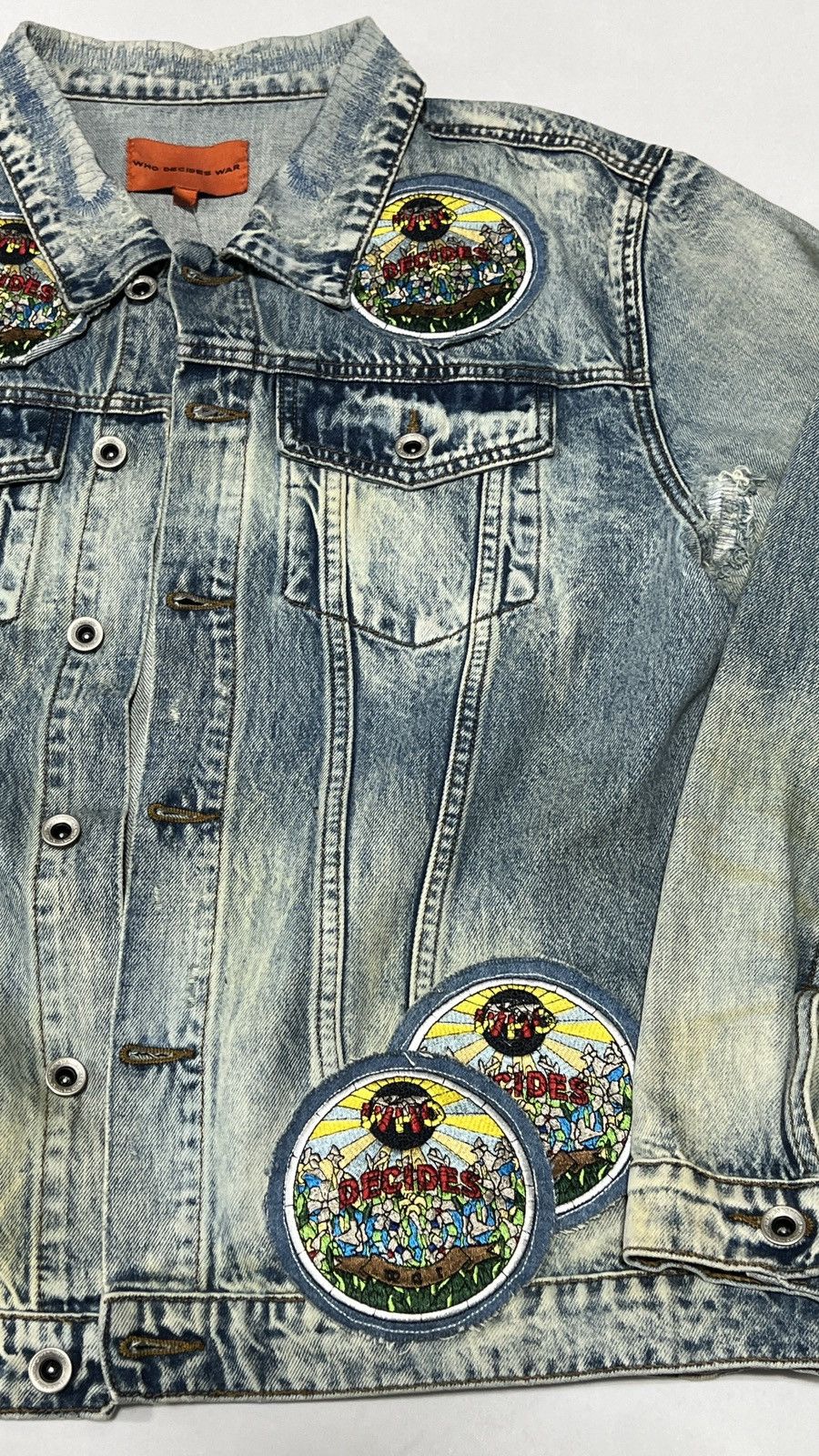 Who Decides War Who Decides War Acid Sphere Denim Jacket Size US L / EU 52-54 / 3 - 3 Thumbnail