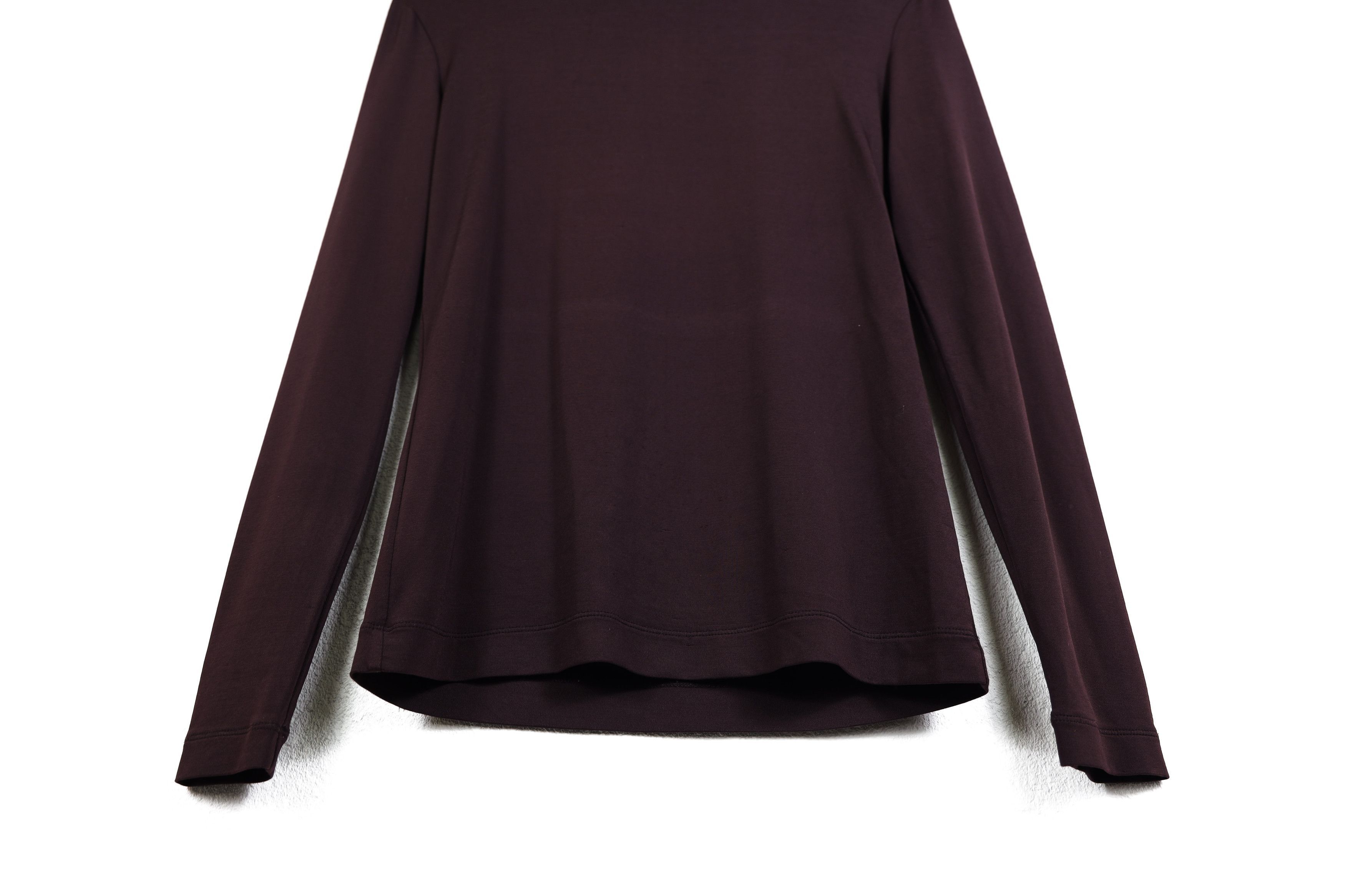 Issey Miyake Vintage Issey Miyake Dark Burgundy Long Sleeve T-shirt Tee Size M / US 6-8 / IT 42-44 - 3 Thumbnail