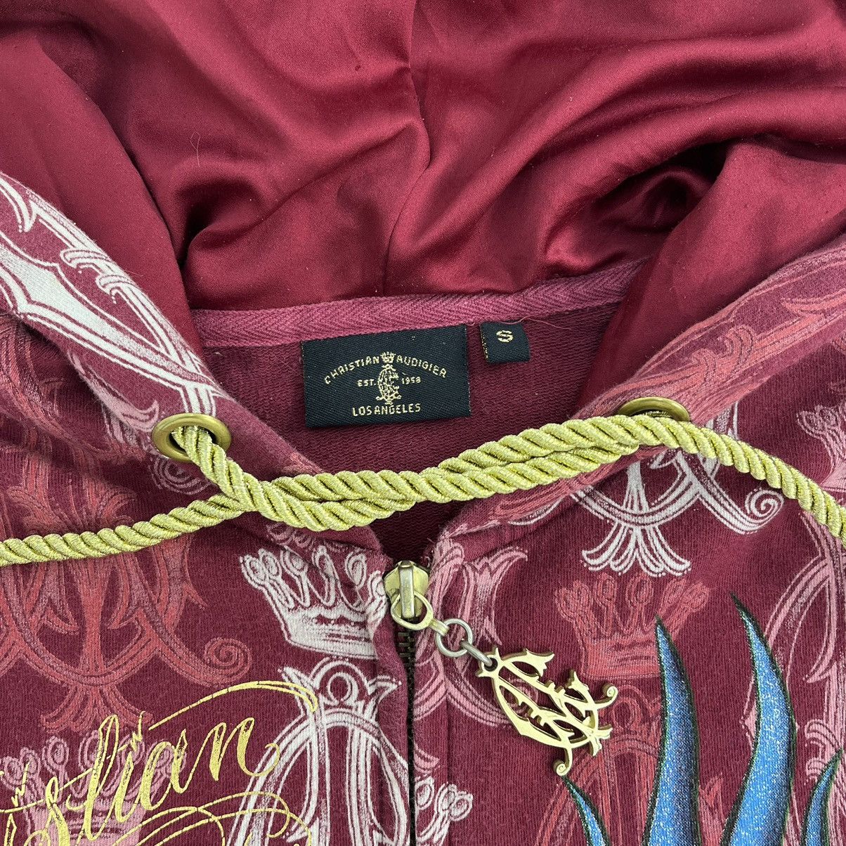 Christian Audigier × Ed Hardy × Vintage Christian Audigier Ed Hardy Full Print Women Zip Hoodie Size S / US 4 / IT 40 - 7 Thumbnail