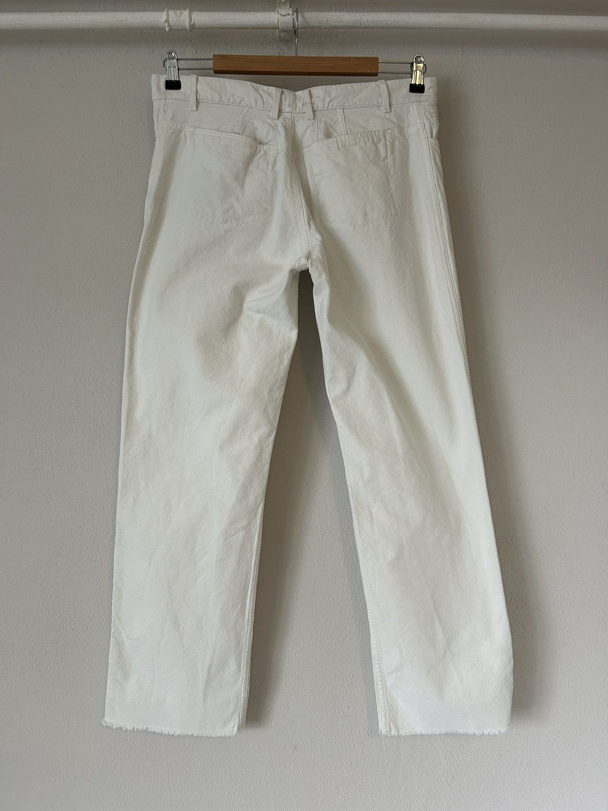 Haider Ackermann Haider Ackermann White Frayed Hem Pants Size 50 Size US 34 / EU 50 - 2 Thumbnail