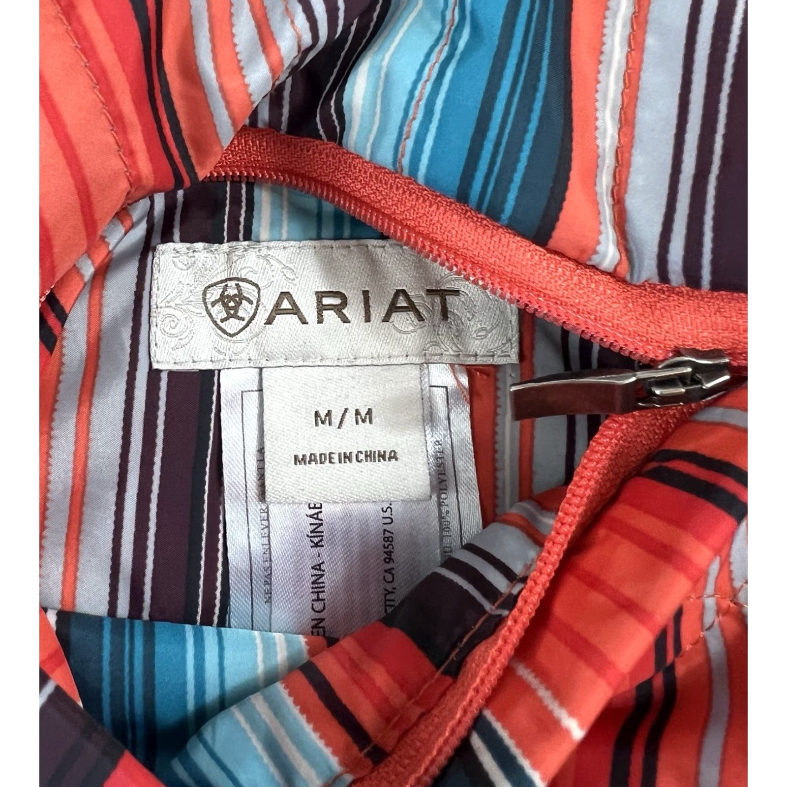 Ariat Ariat Women’s Hallstatt Reversible Serape Aztec Stripe Vest Full Zip M Multicolor Polyester Softshell Quilted Reversible Pockets Size M / US 6-8 / IT 42-44 - 7 Thumbnail