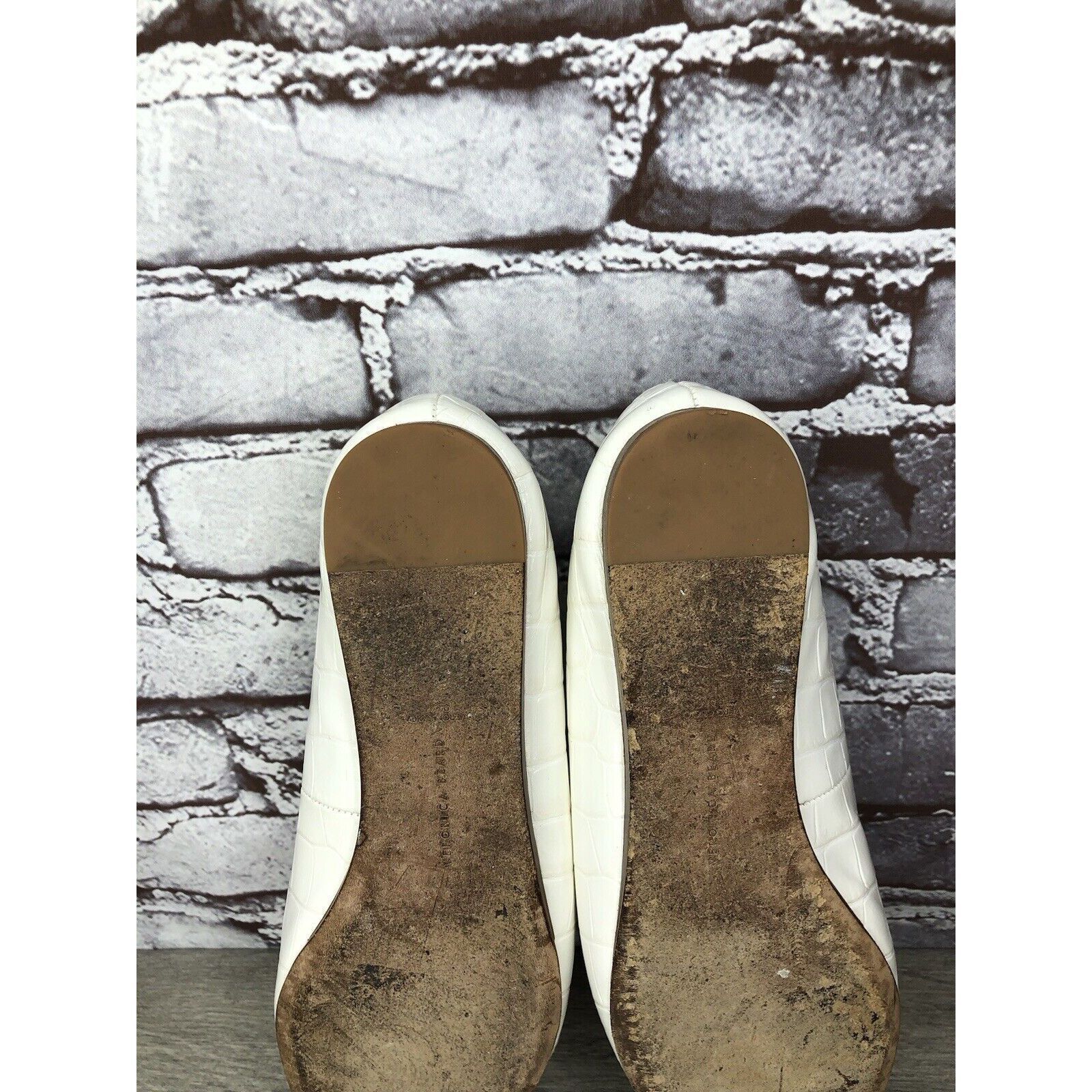 Veronica Beard Veronica Beard Griffin White Leather Croc Embossed Loafer Fl Size US 9.5 / IT 39.5 - 9 Thumbnail