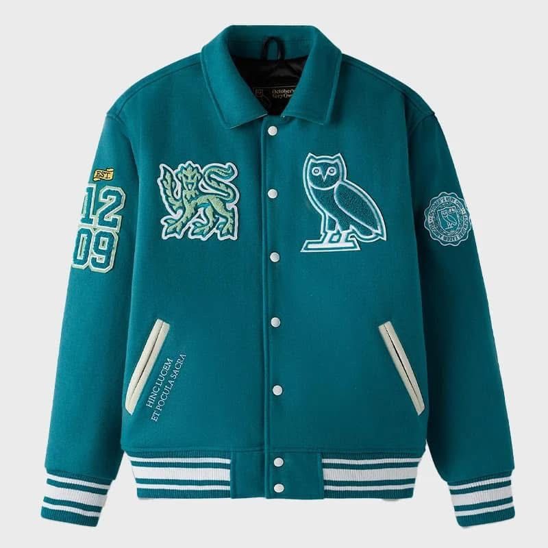 October's Very Own OVO x Cambridge University Teal Varsity Jacket Size US XXL / EU 58 / 5 - 1 Thumbnail