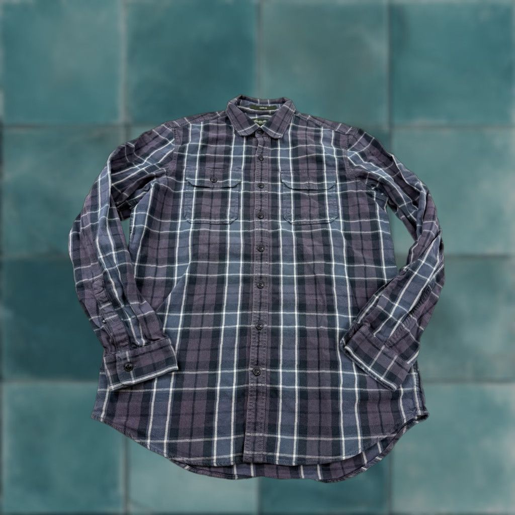 Eddie Bauer Eddie Bauer Shirt Mens LT Blue Plaid Flannel Button Front Long Sleeve Casual Classic Fit Mens Large Tall Blue Plaid Flannel Shirt Size US L / EU 52-54 / 3 - 1 Thumbnail