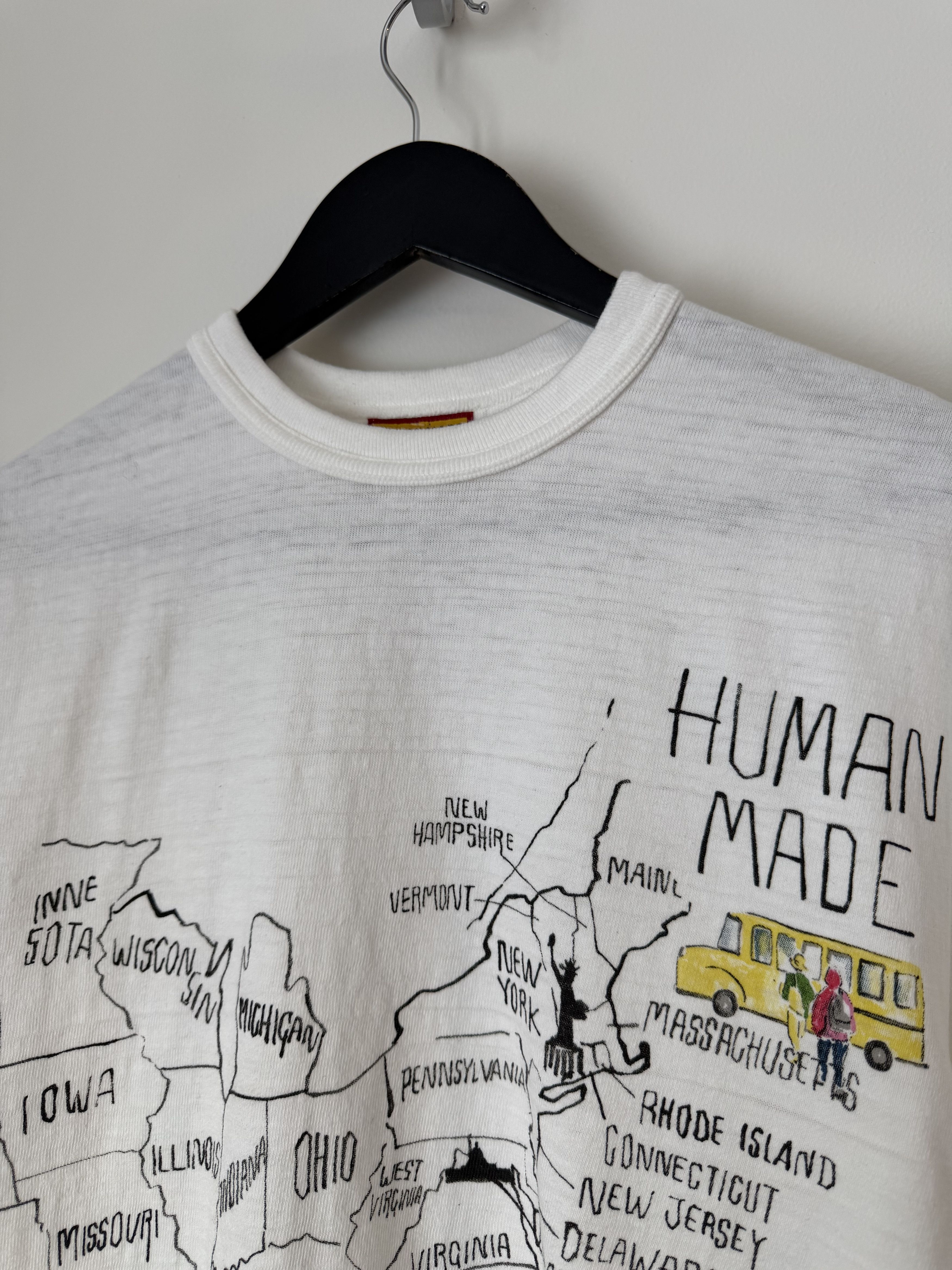 Human Made Human Made East Coast Map Graphic Tee in White Size US M / EU 48-50 / 2 - 2 Thumbnail