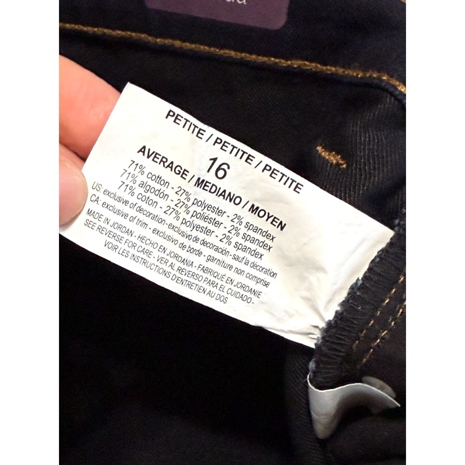 Gloria Vanderbilt Gloria Vanderbilt Amanda Jeans Women's 16 Petite Denim Blue 38" Length Straight Size 26" / US 2 / IT 38 - 6 Thumbnail