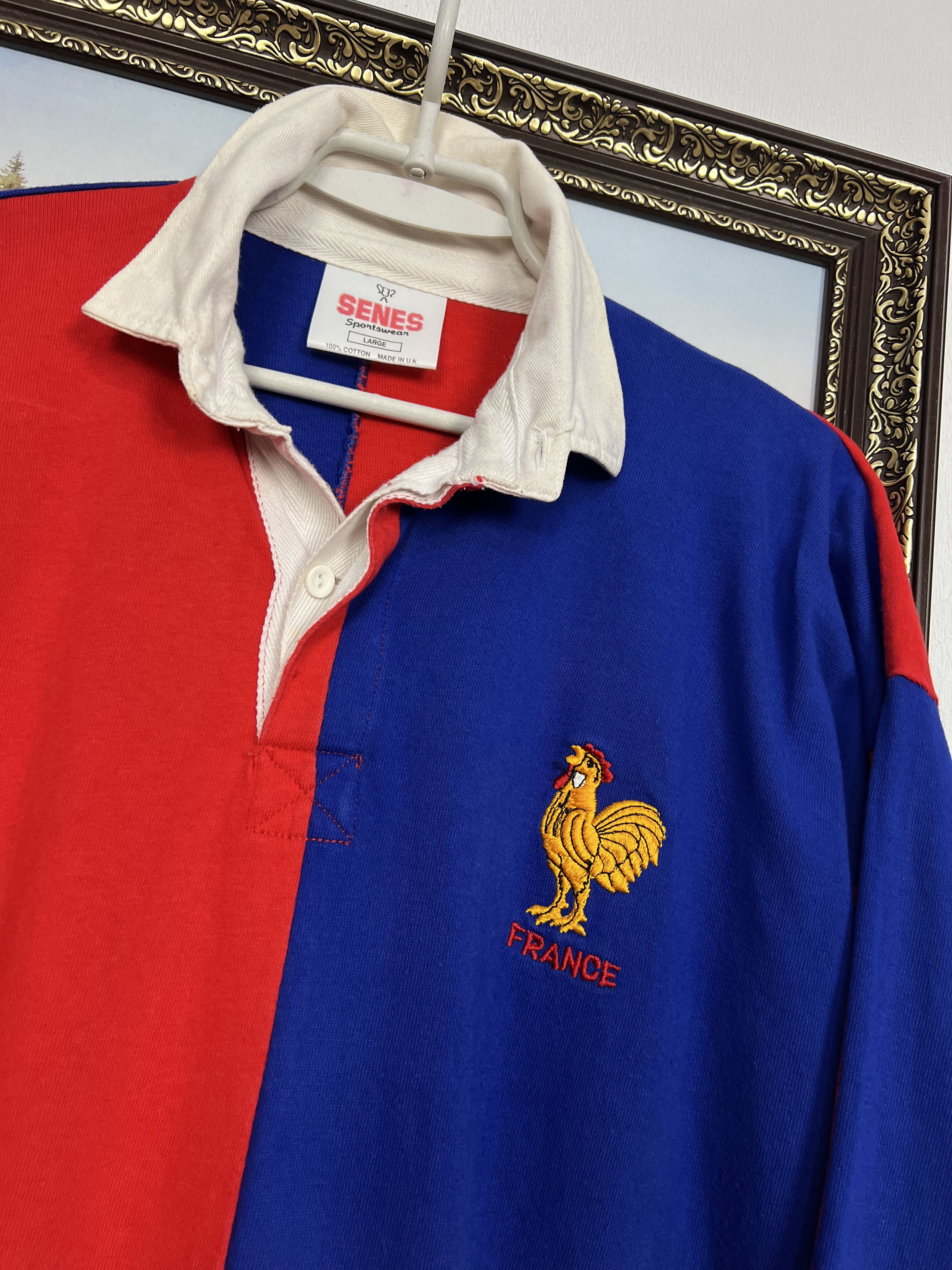 Vintage France Rugby Union Long Sleeve Jersey National Trikot Size US L / EU 52-54 / 3 - 3 Thumbnail