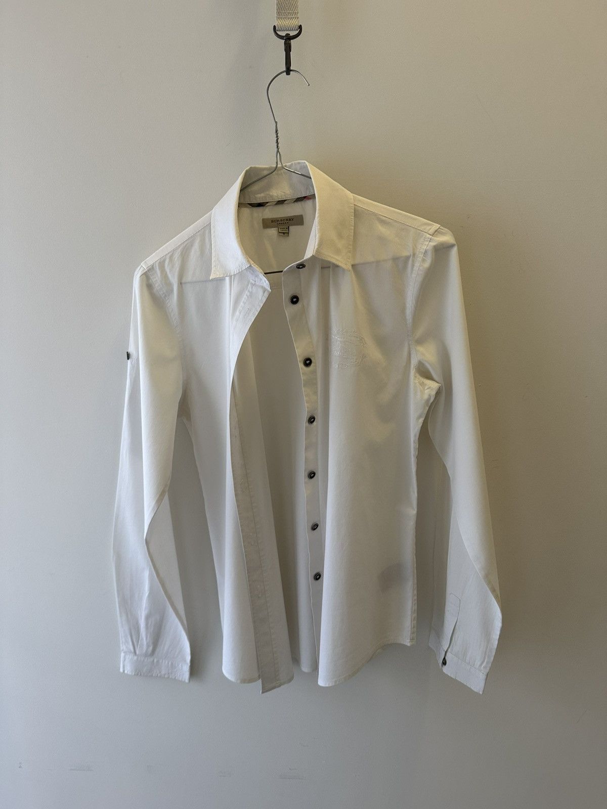 Burberry Burberry London White Cotton Shirt (Size S) Size S / US 4 / IT 40 - 1 Thumbnail