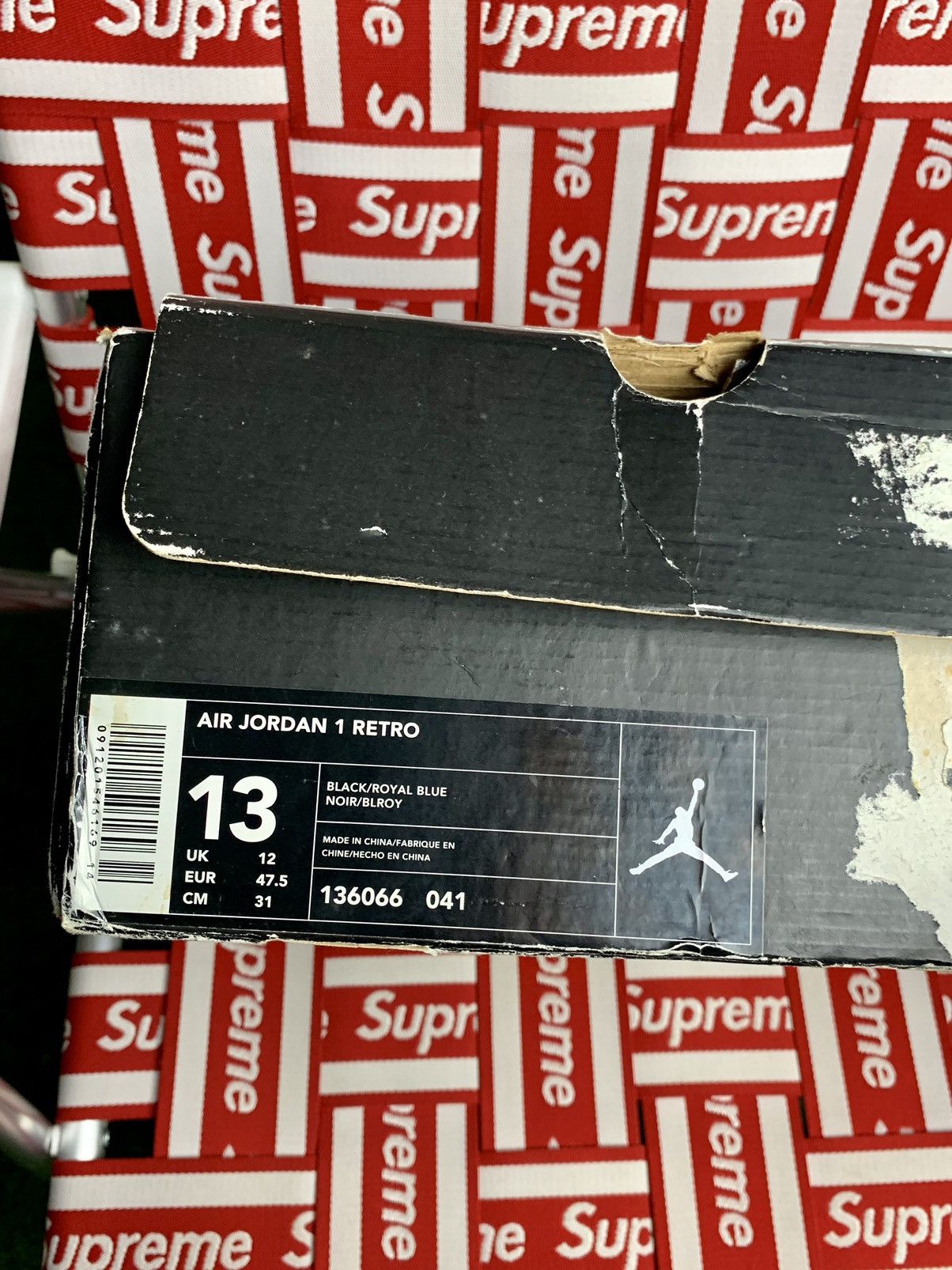 Jordan Brand × Nike Jordan 1 High Royal 2001 size 13 (Needs sole swap) Size US 13 / EU 46 - 6 Thumbnail