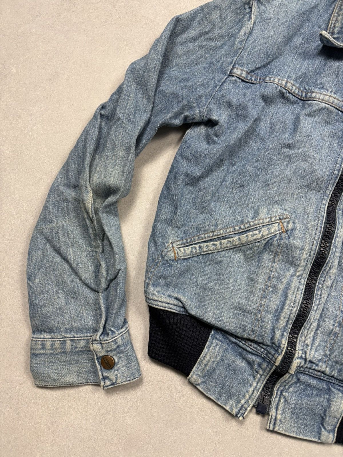 Wrangler Vintage Wrangler Zip Up Denim Trucker Jacket 80s Rare Faded Size XS / US 0-2 / IT 36-38 - 3 Thumbnail