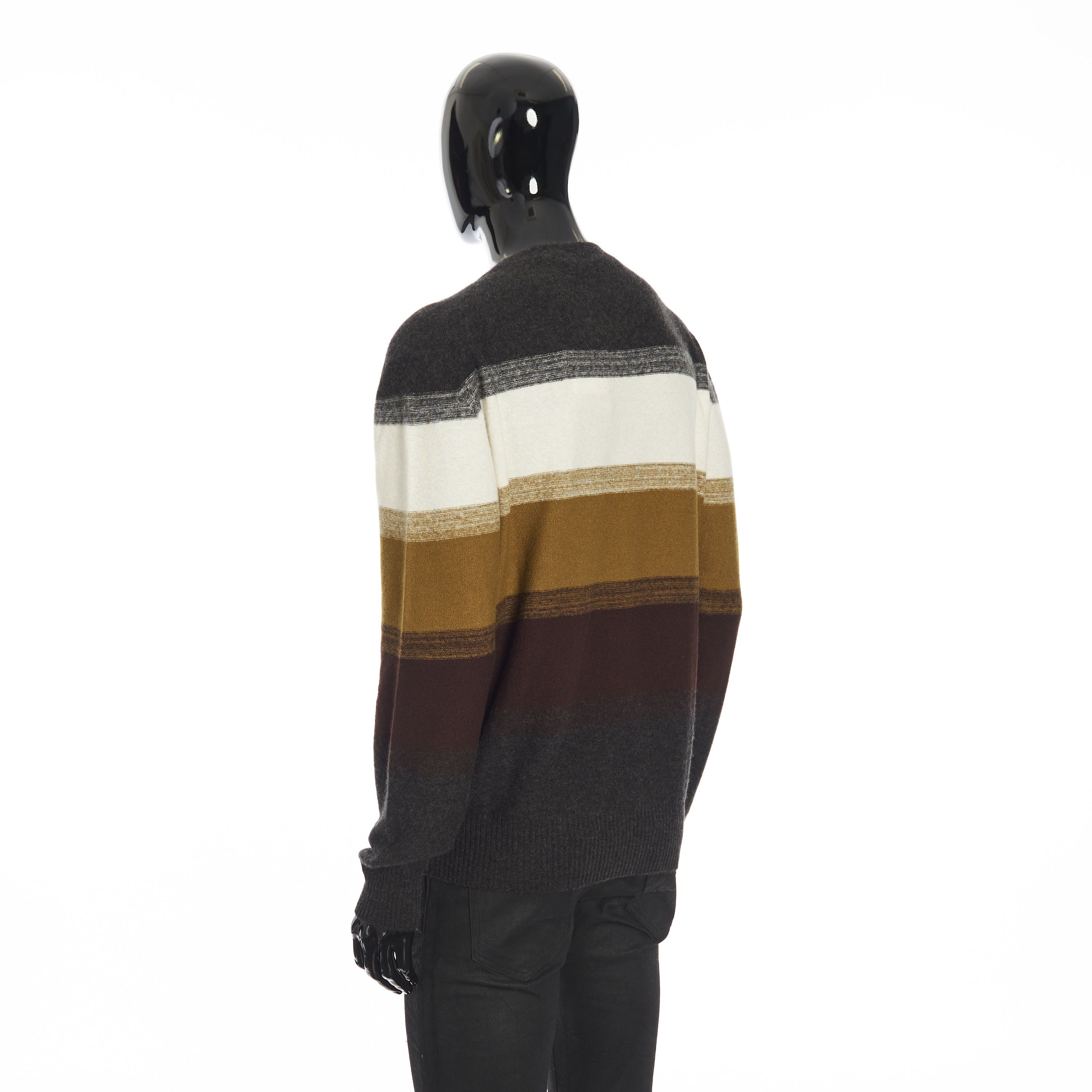 Loro Piana White/Acorn Glenshell Crew Neck Sweater Size US XL / EU 56 / 4 - 4 Thumbnail