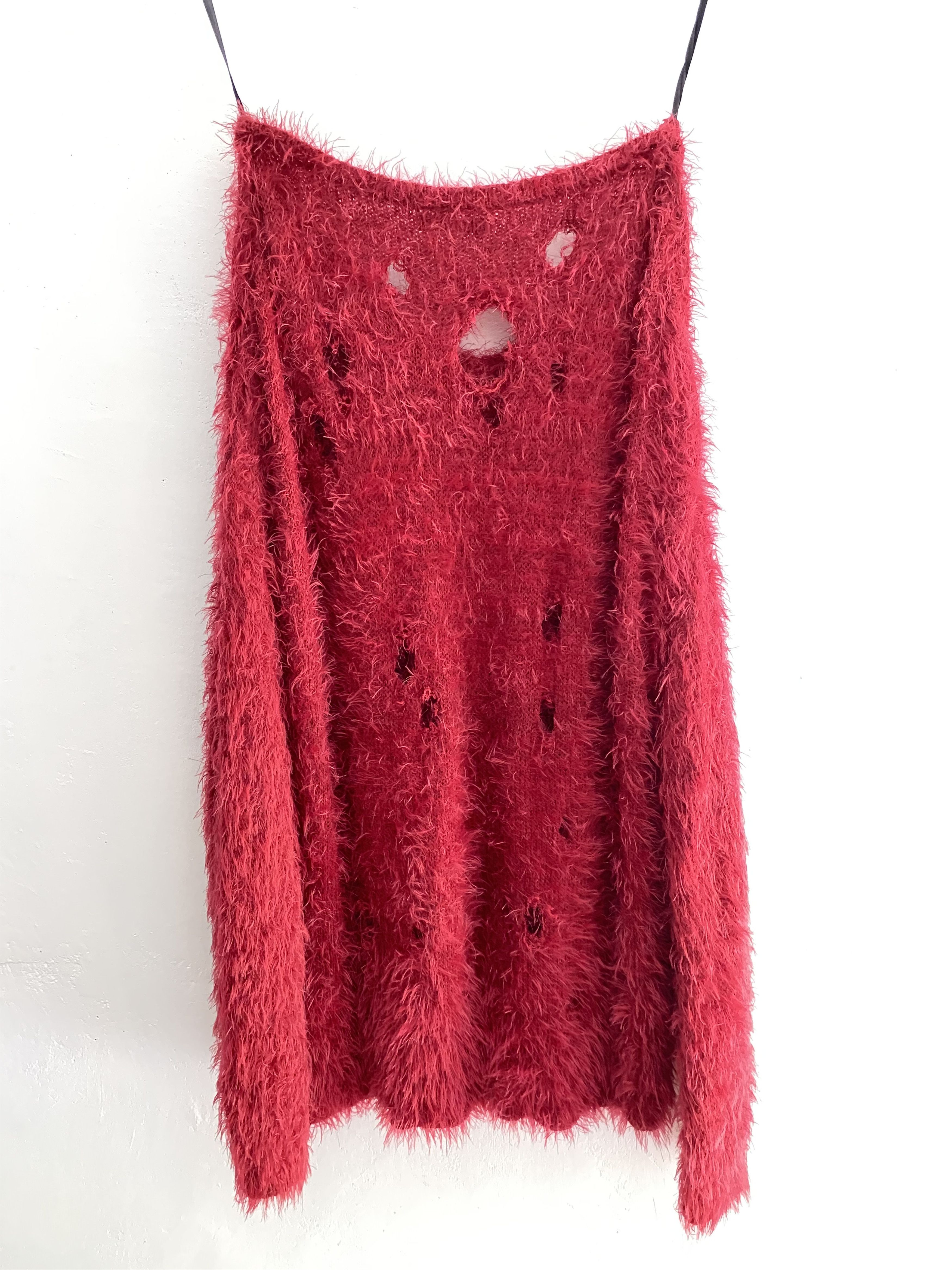 Hysteric Glamour × Japanese Brand Rafraf raf simons style destroyed fuzzy knit sweatshirts Size US L / EU 52-54 / 3 - 4 Thumbnail
