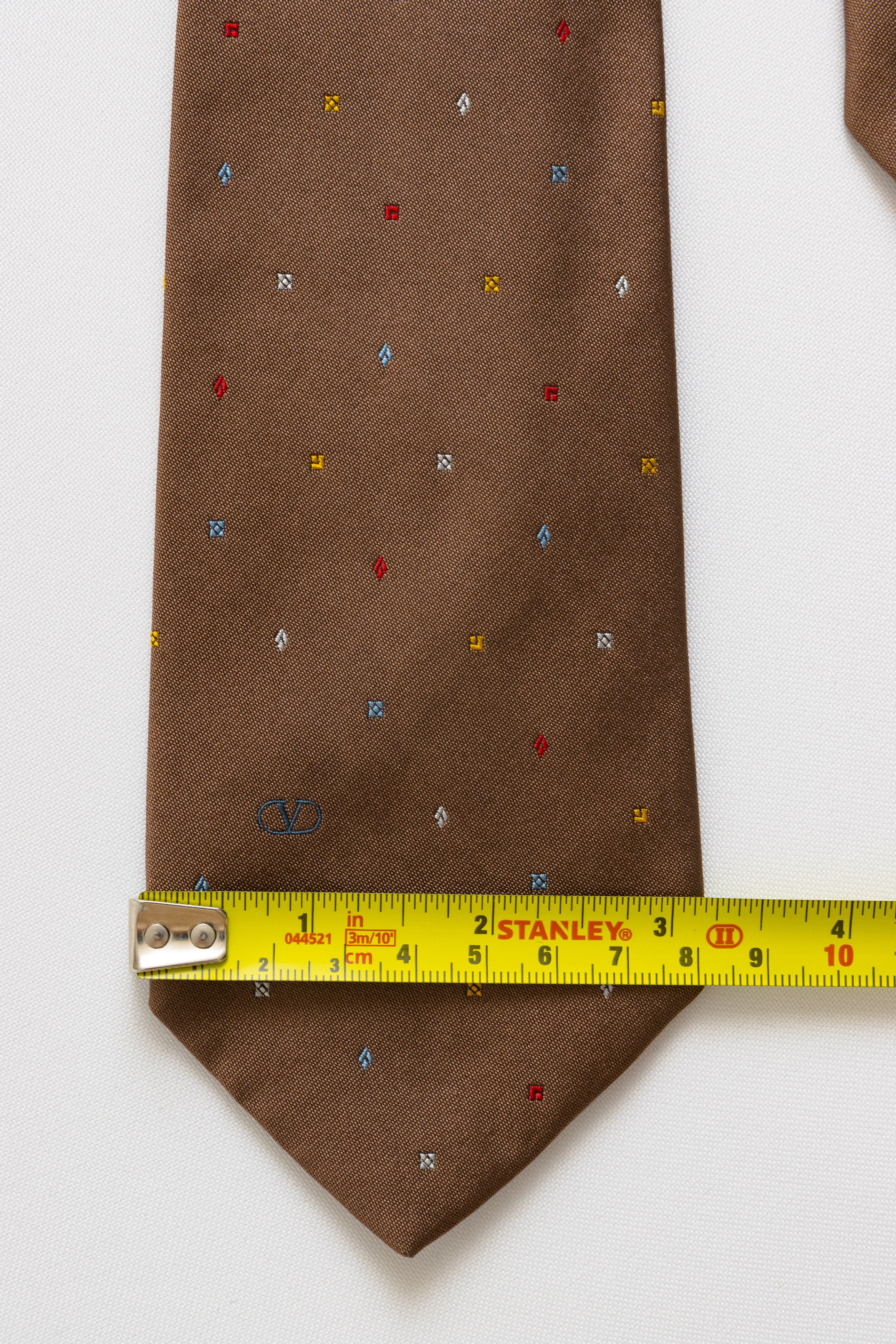 Valentino Valentino made in Italy Tie abstract Silk Nedcktie 031 Size ONE SIZE - 4 Thumbnail