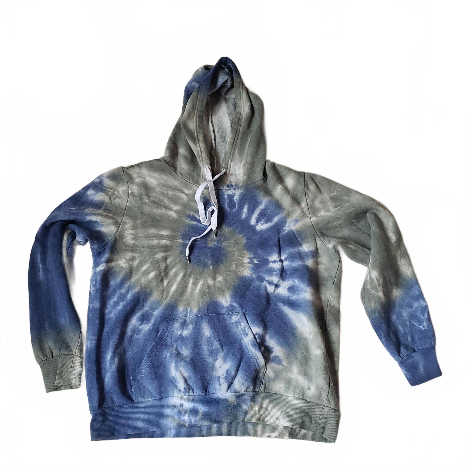 rue21 Cute Rue 21 Trendy Tie-Dye Hoodie - Blue & Green Swirl Size XL / US 12-14 / IT 48-50 - 3 Thumbnail