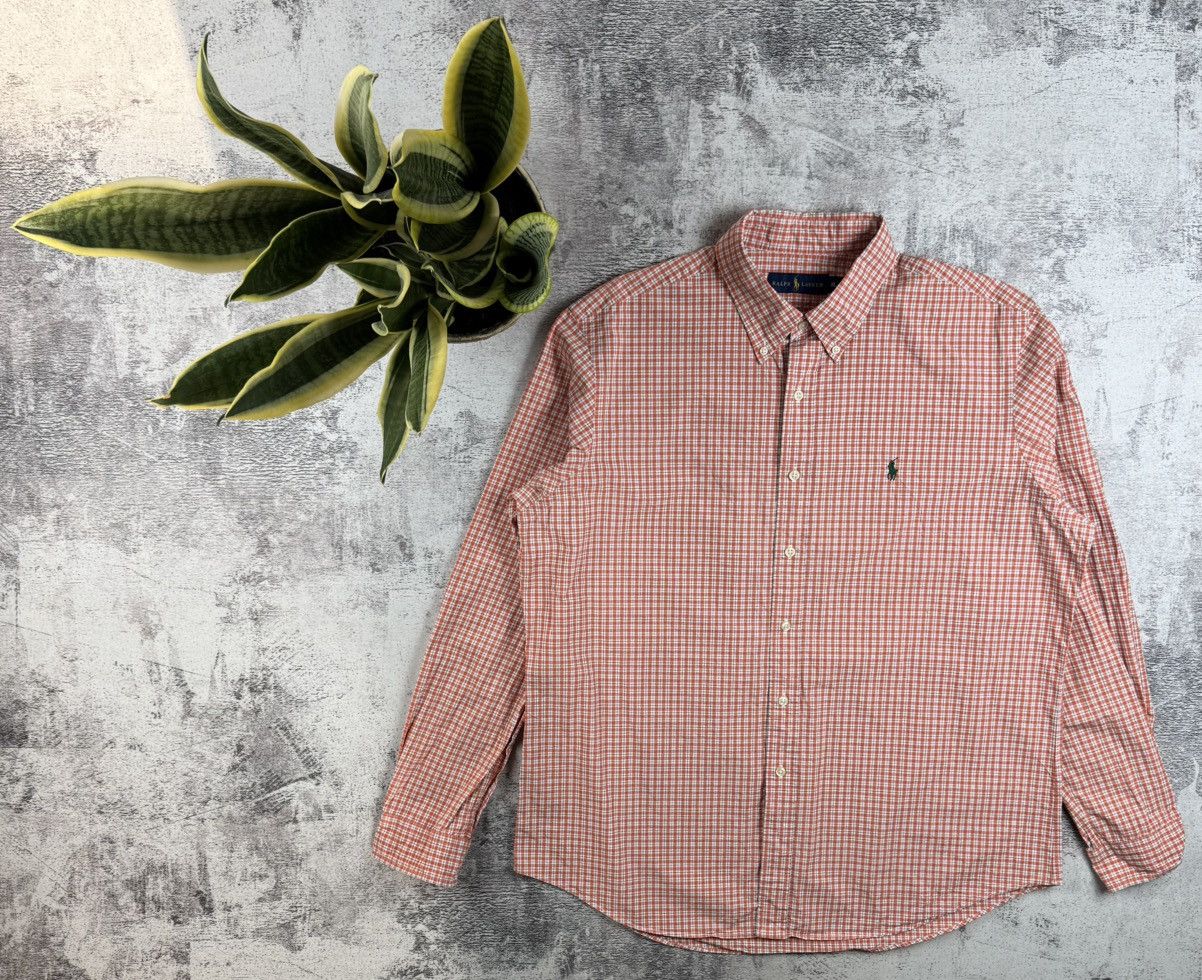 Polo Ralph Lauren Polo Ralph Lauren XL Orange Checked Button Colorful Men’s Plaid LongSleeve Shirt Size US XL / EU 56 / 4 - 1 Thumbnail