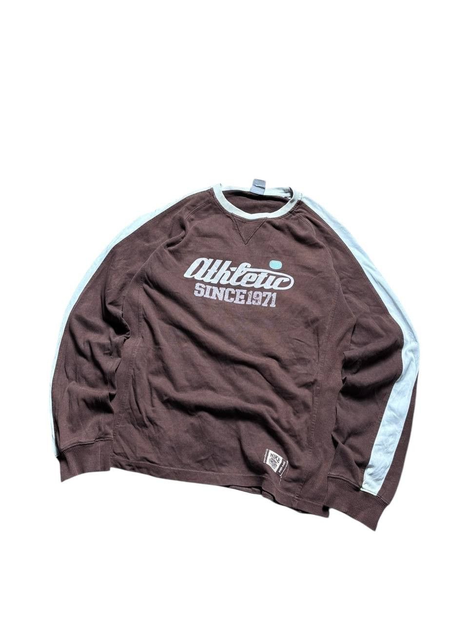 Nike VINTAGE Nike Athletic Dept Brown Stripe Crewneck M Size US M / EU 48-50 / 2 - 3 Thumbnail