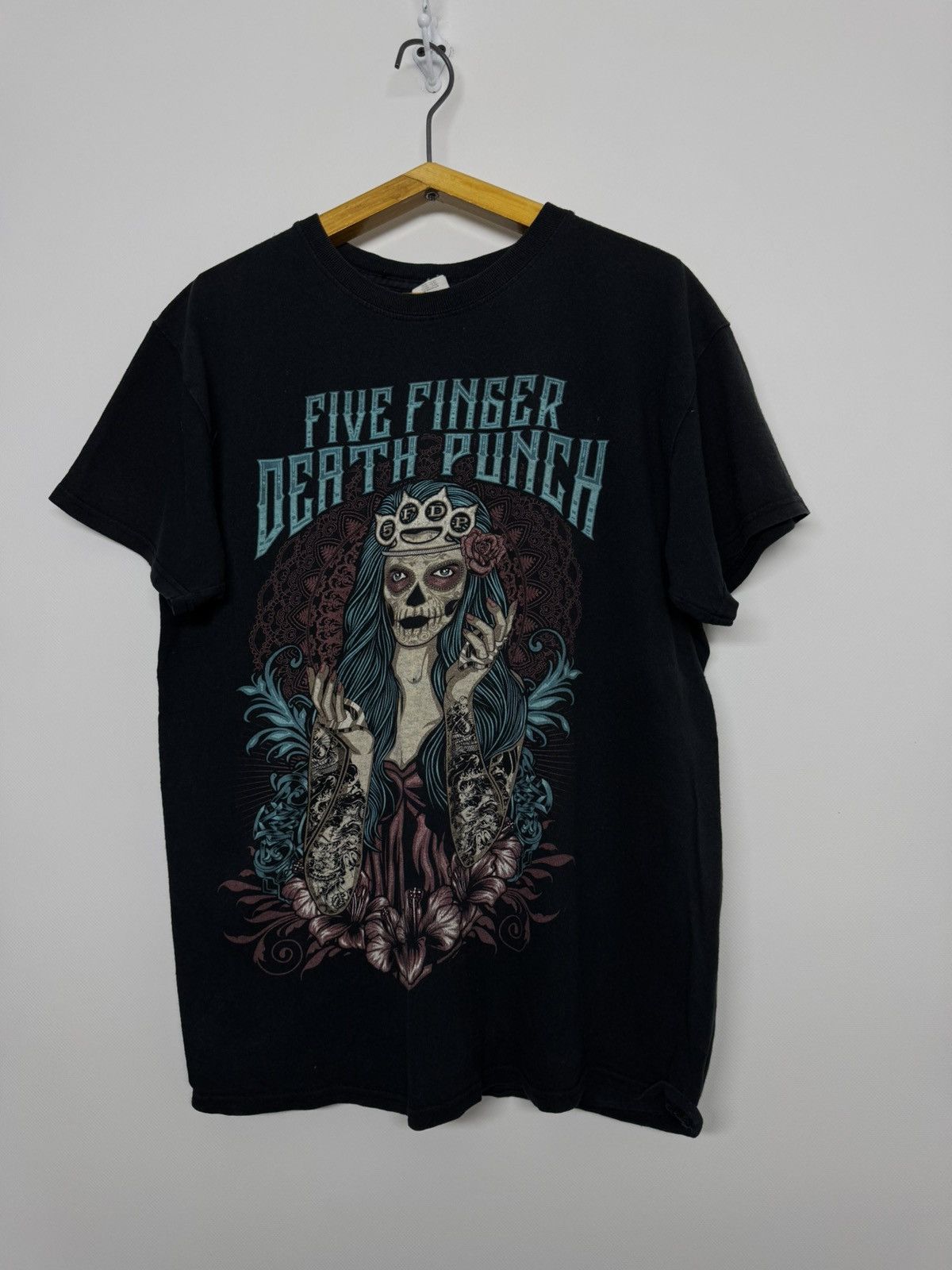 Gildan Vintage Y2k Five Finger Death Punch T-Shirt 00’s Size M / US 6-8 / IT 42-44 - 4 Thumbnail