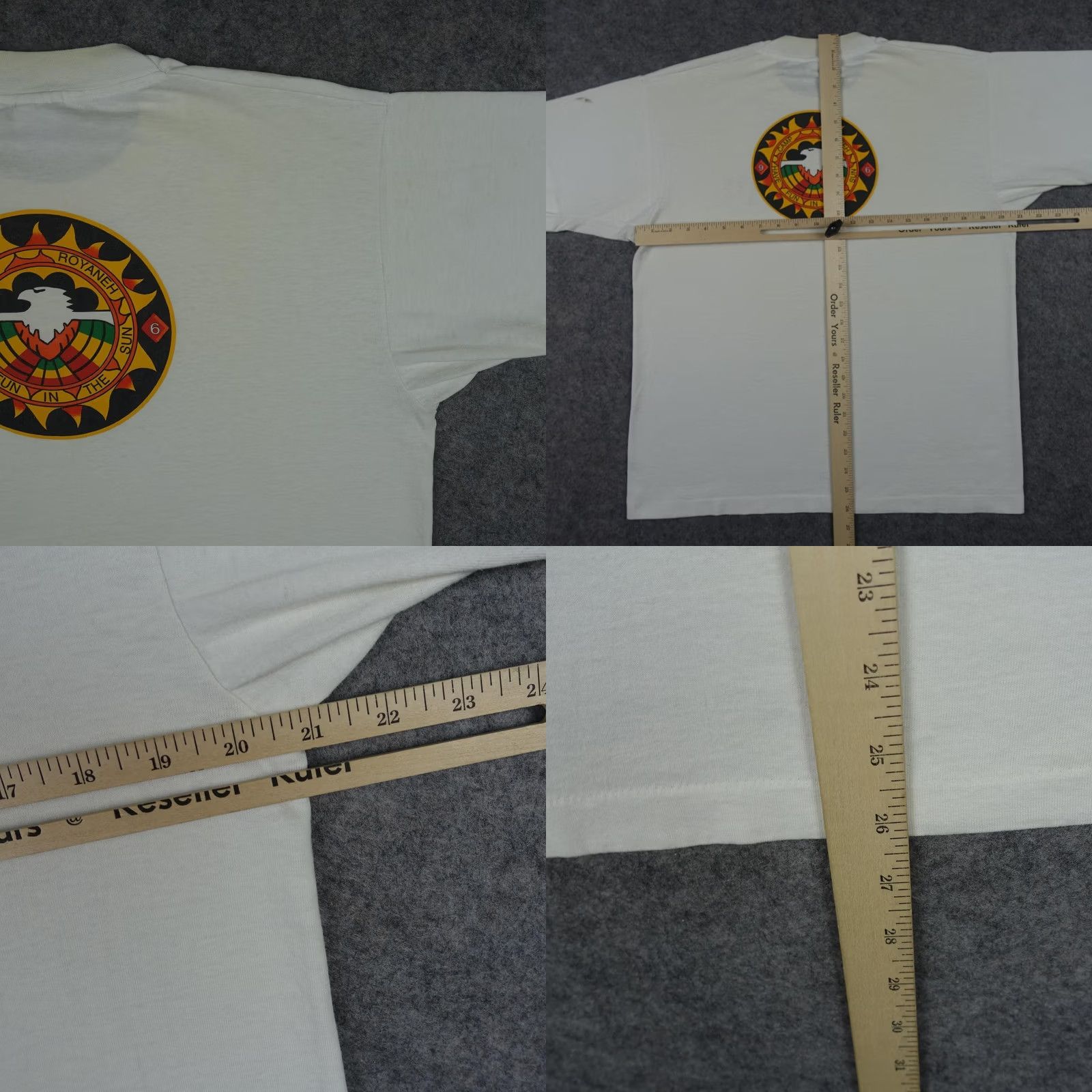 Fruit Of The Loom VINTAGE Camp Royaneh Shirt Mens L White Eagle Graphic Fruit of the Loom 90s Size US L / EU 52-54 / 3 - 10 Thumbnail