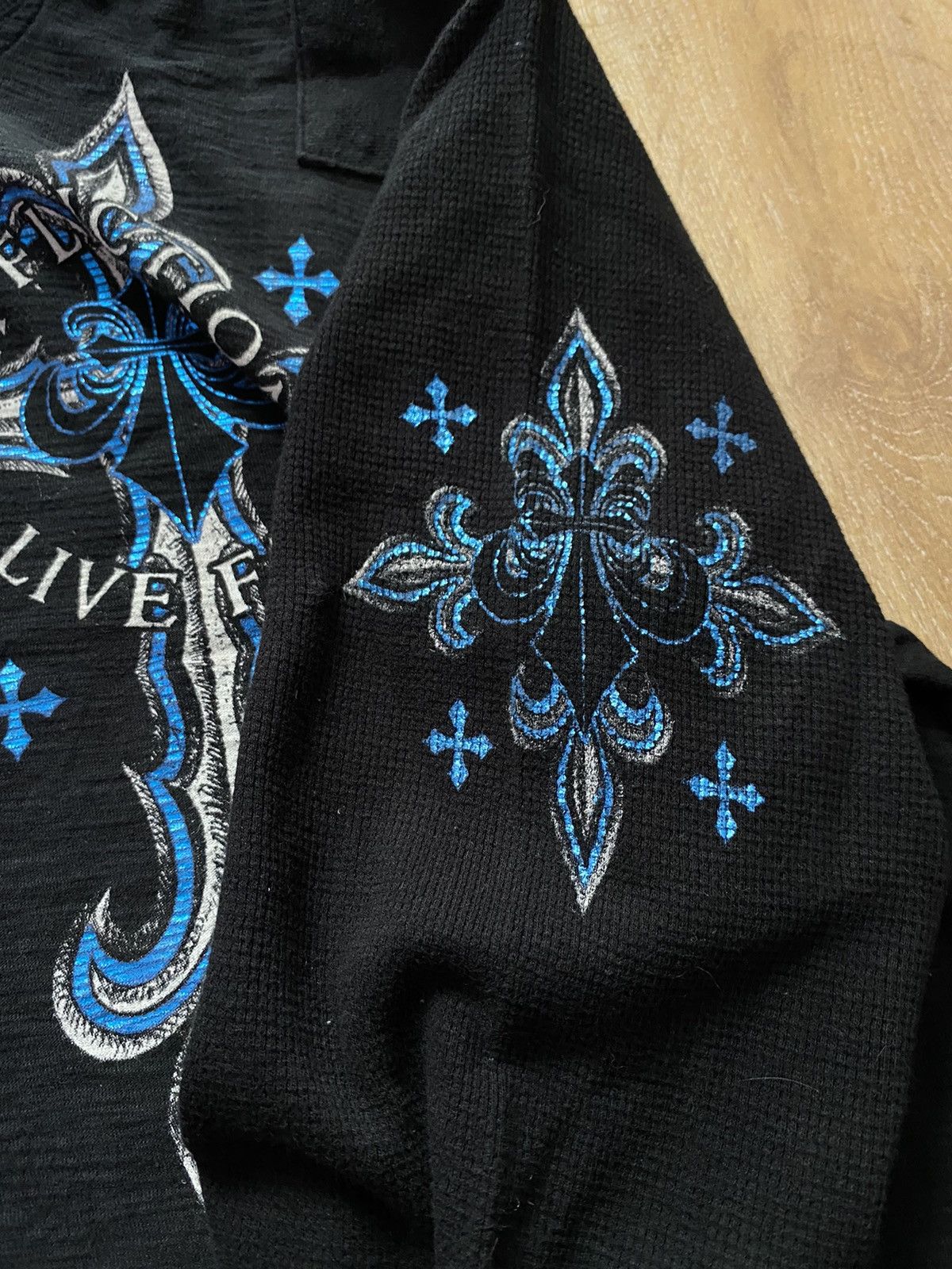 Affliction Affliction Live Fast T Shirt Long Sleeve Logo Spell Out Size US XL / EU 56 / 4 - 8 Thumbnail