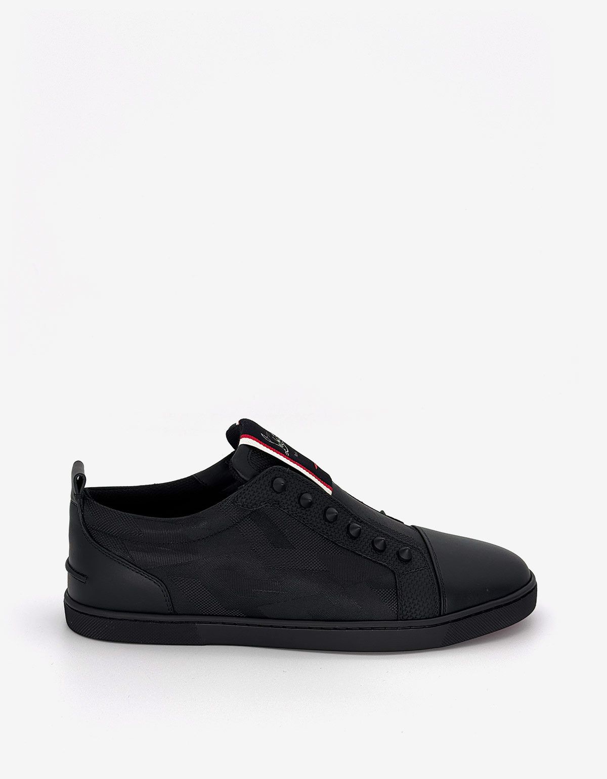 Christian Louboutin F.A.V Fique A Vontade Germoetric Black Trainers Size US 10 / EU 43 - 2 Thumbnail