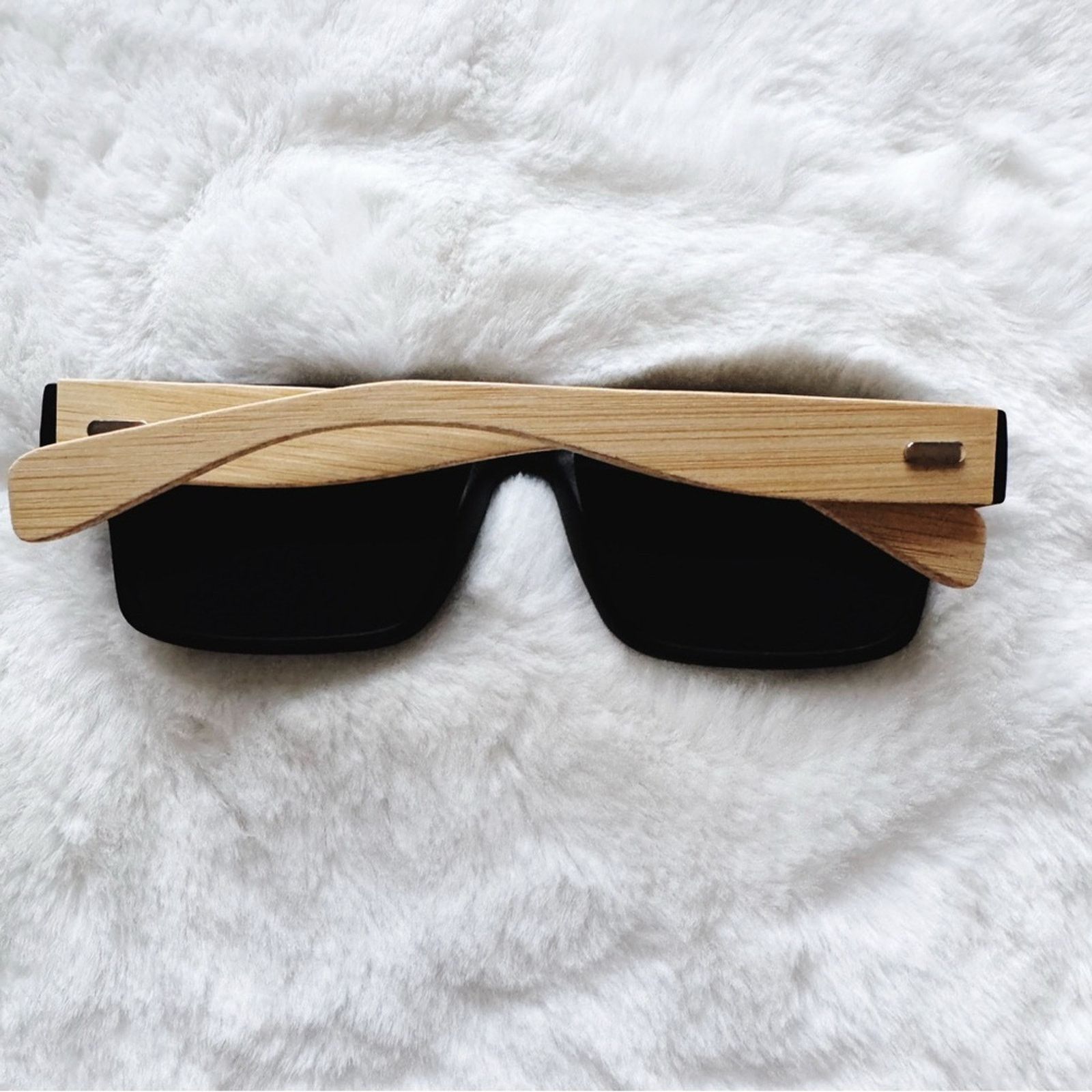Other Juna Black & Light Wood Sunglasses Size ONE SIZE - 10 Thumbnail