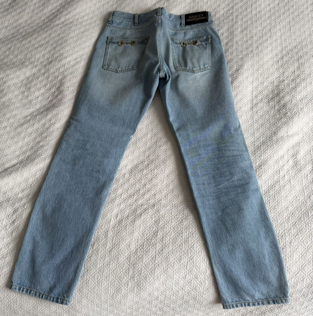 Gucci GUCCI - slim fit Horsebit-Detailed Jeans - Blue Size US 32 / EU 48 - 5 Thumbnail