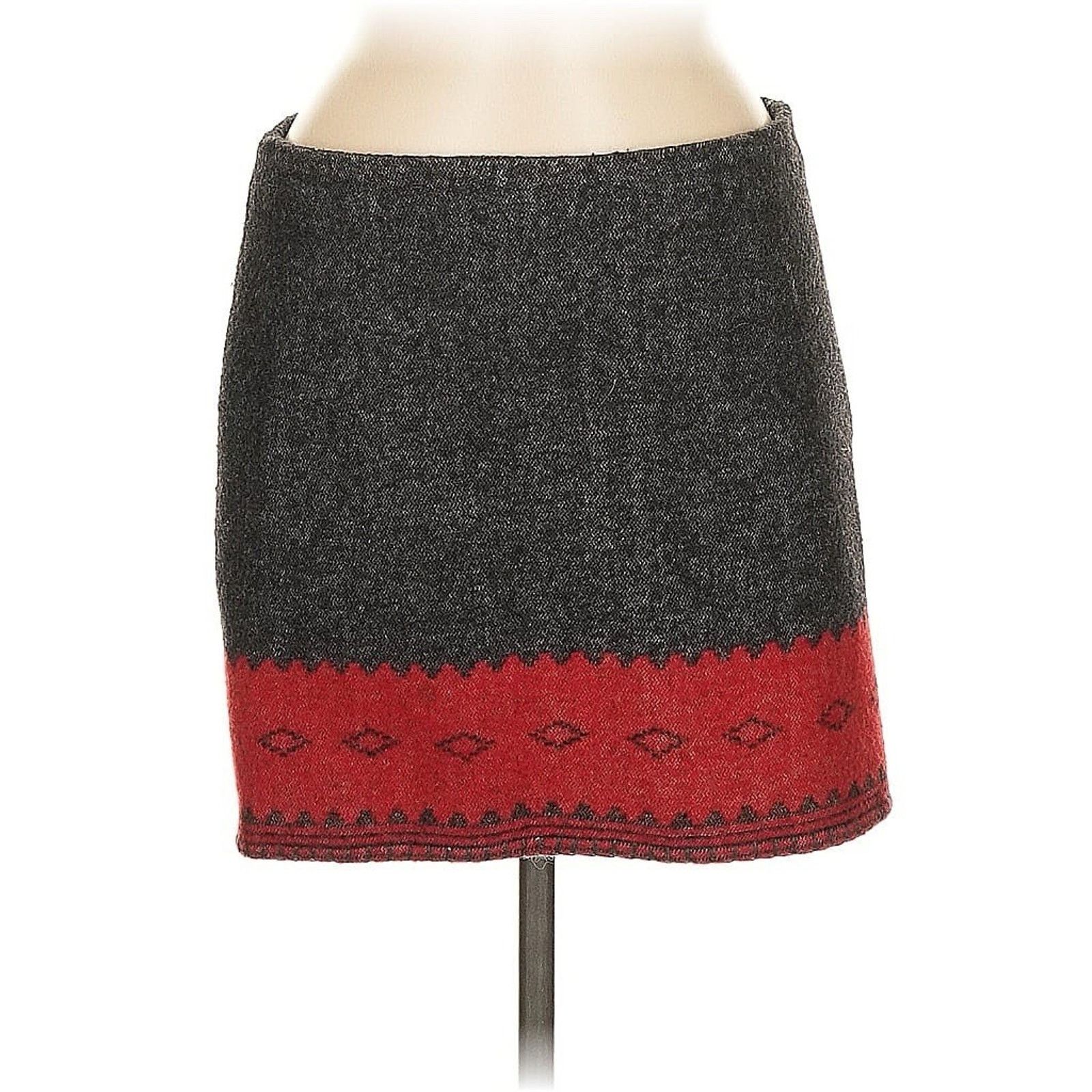 VTG Ralph By Ralph Lauren Red Grey western Wool Blend Mini M